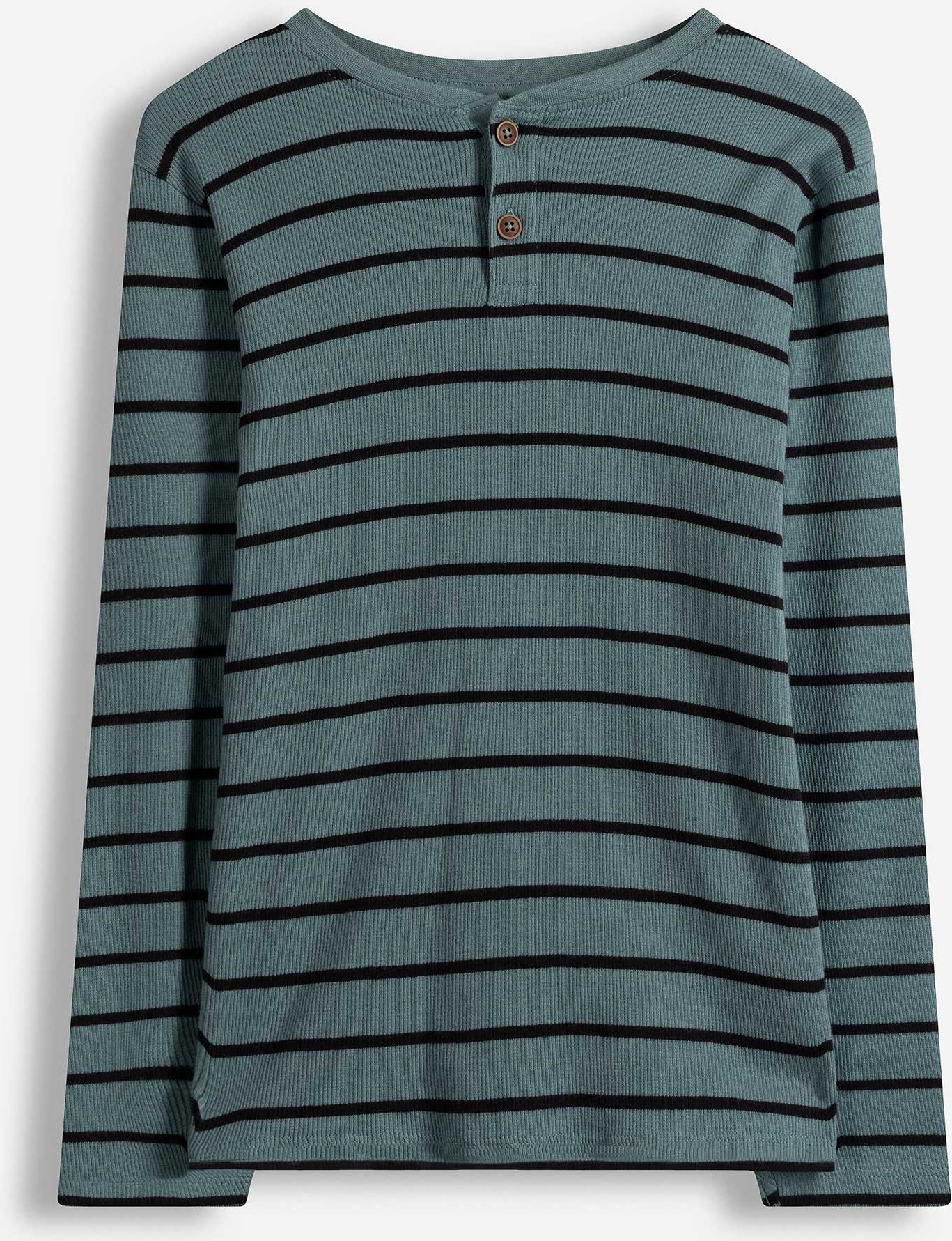 Thumbnail - Langarmshirt - Knopfleiste - grün