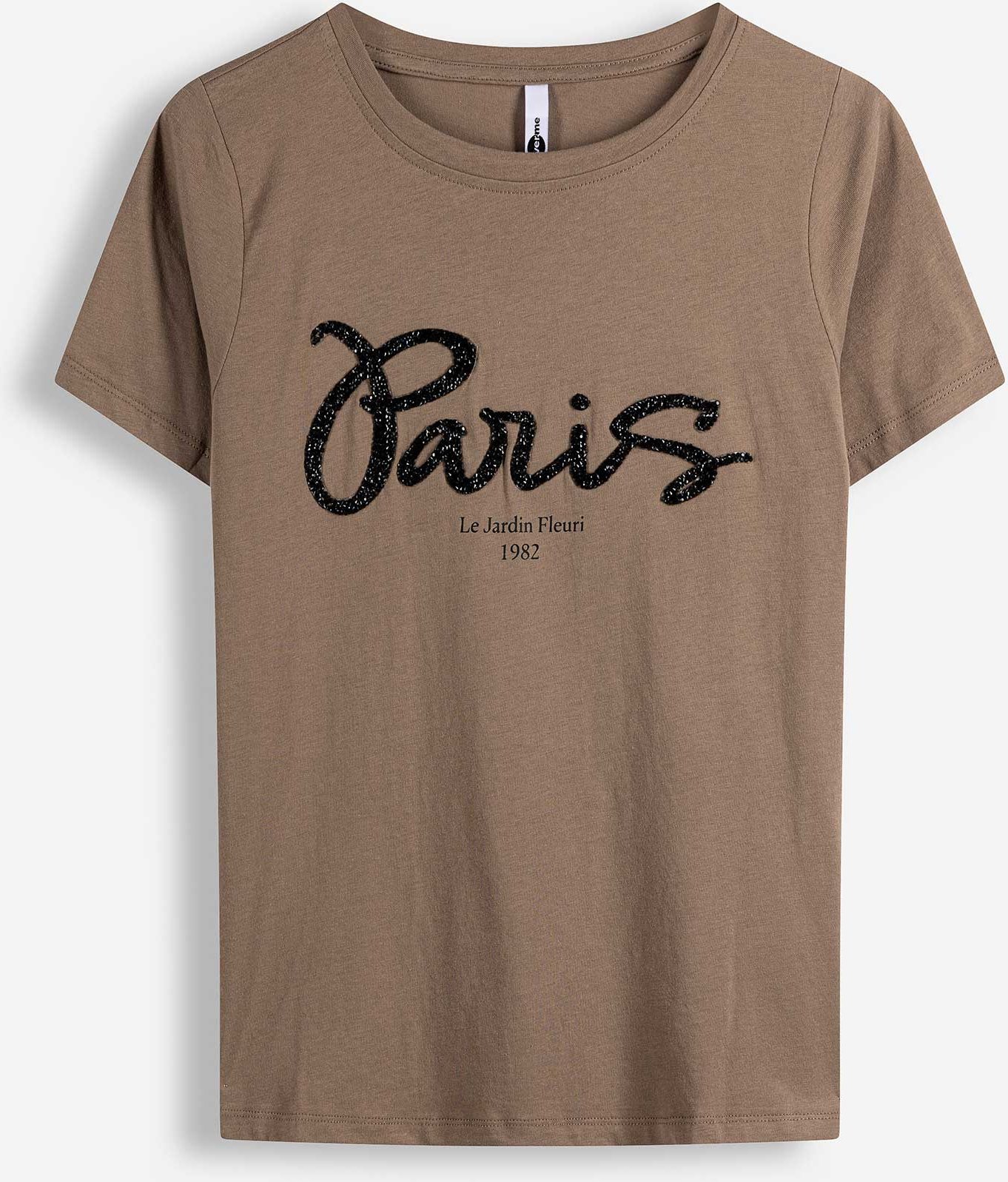 T-Shirt - Ziersteine - braun