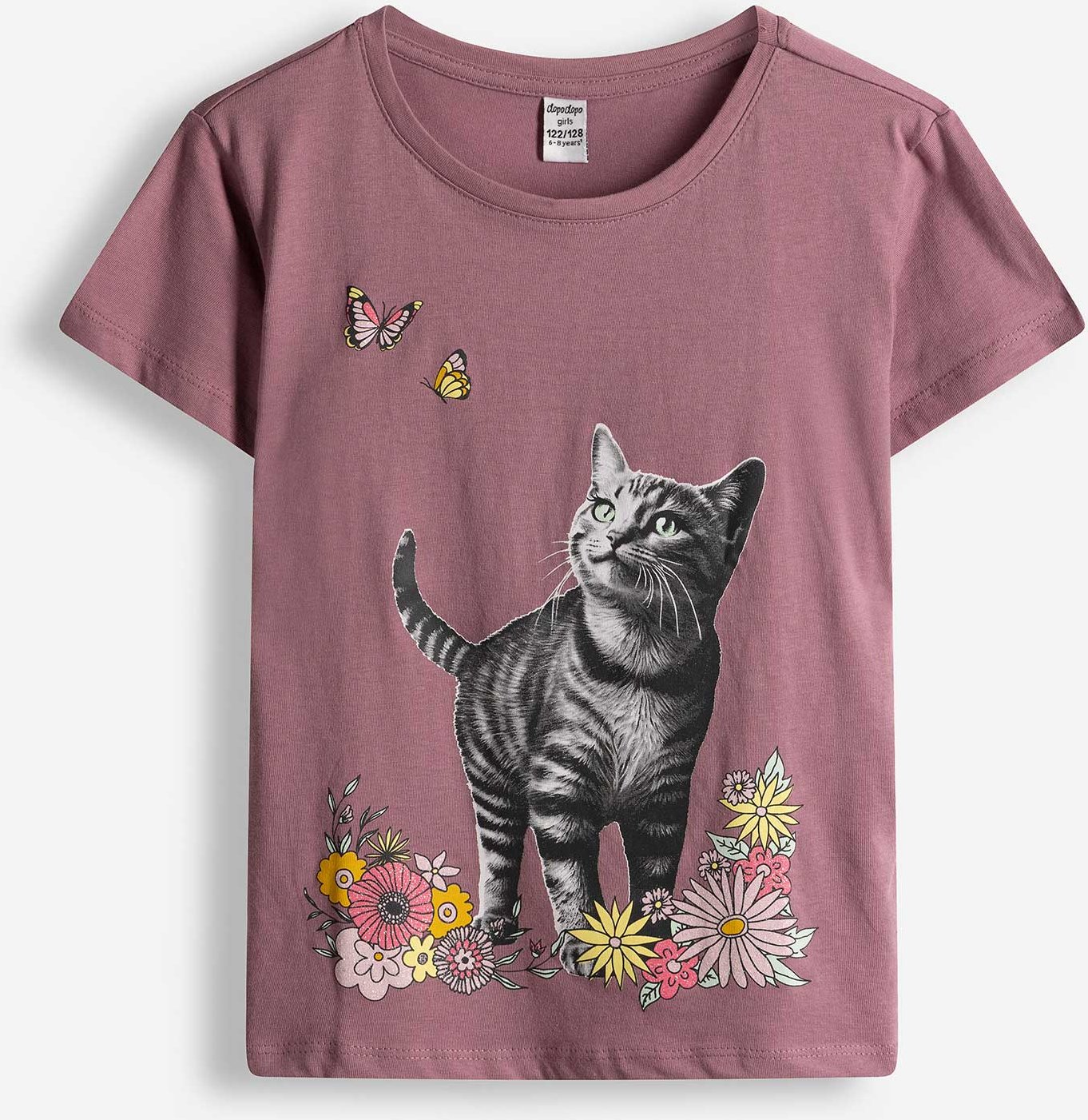 T-Shirt - Frontprint - dunkellila