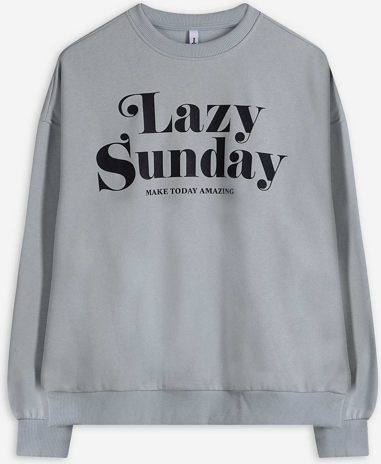 Sweatshirt - Schriftzug - hellblau