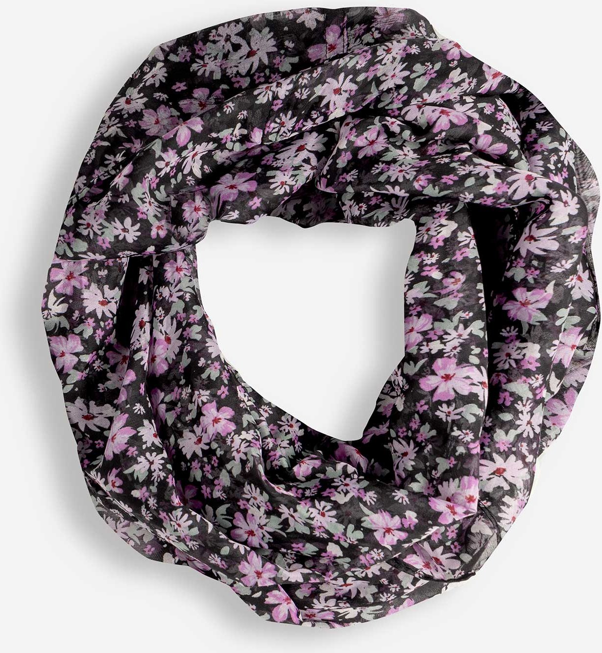 Loop-Schal - Allover-Print - schwarz