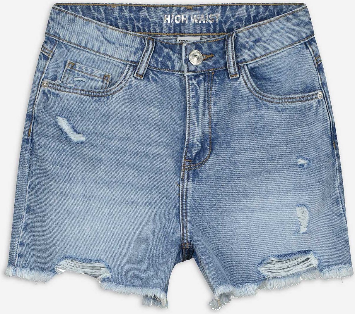 Jeansshorts - Destroyed - blau