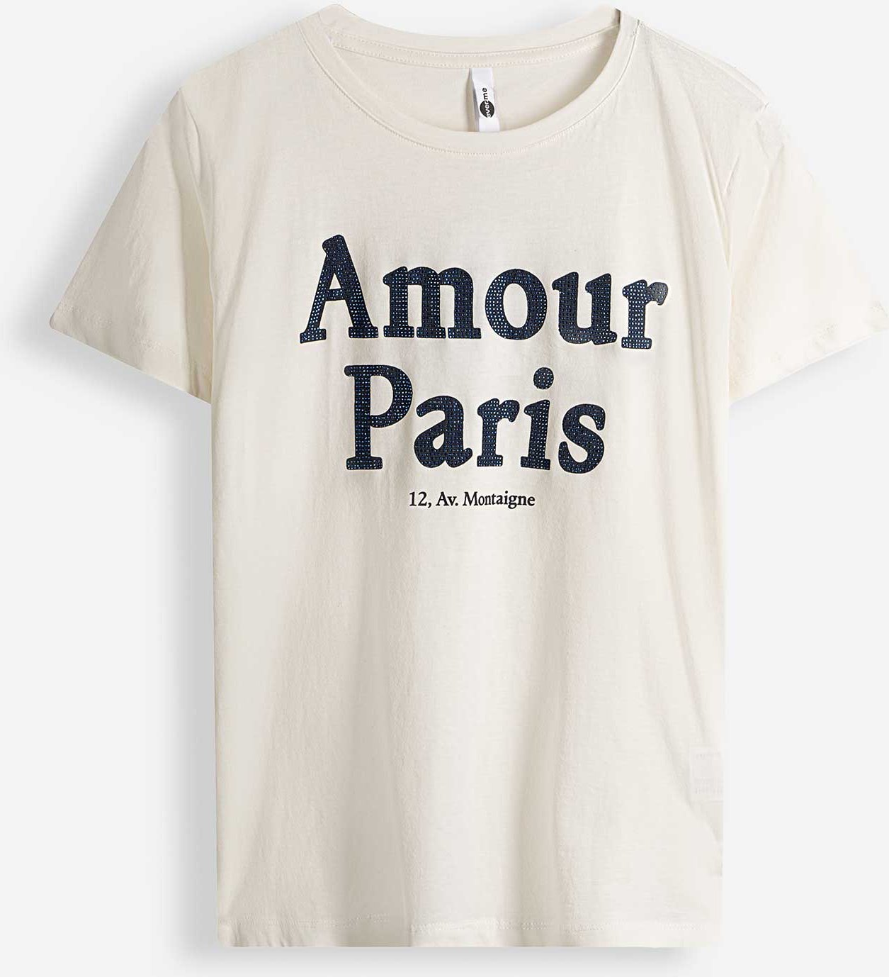 T-Shirt - Strasssteine - weiß