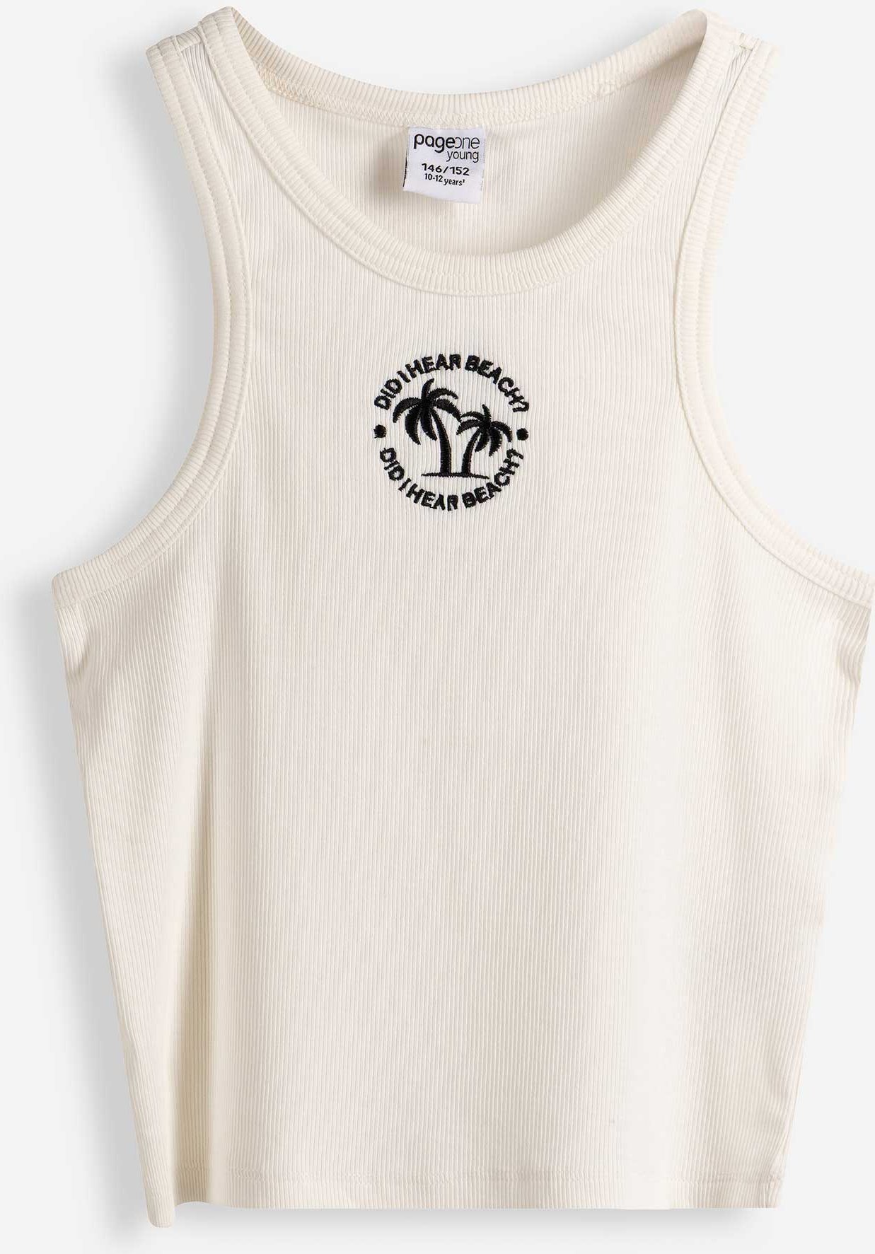 Top - Stickereien - weiß