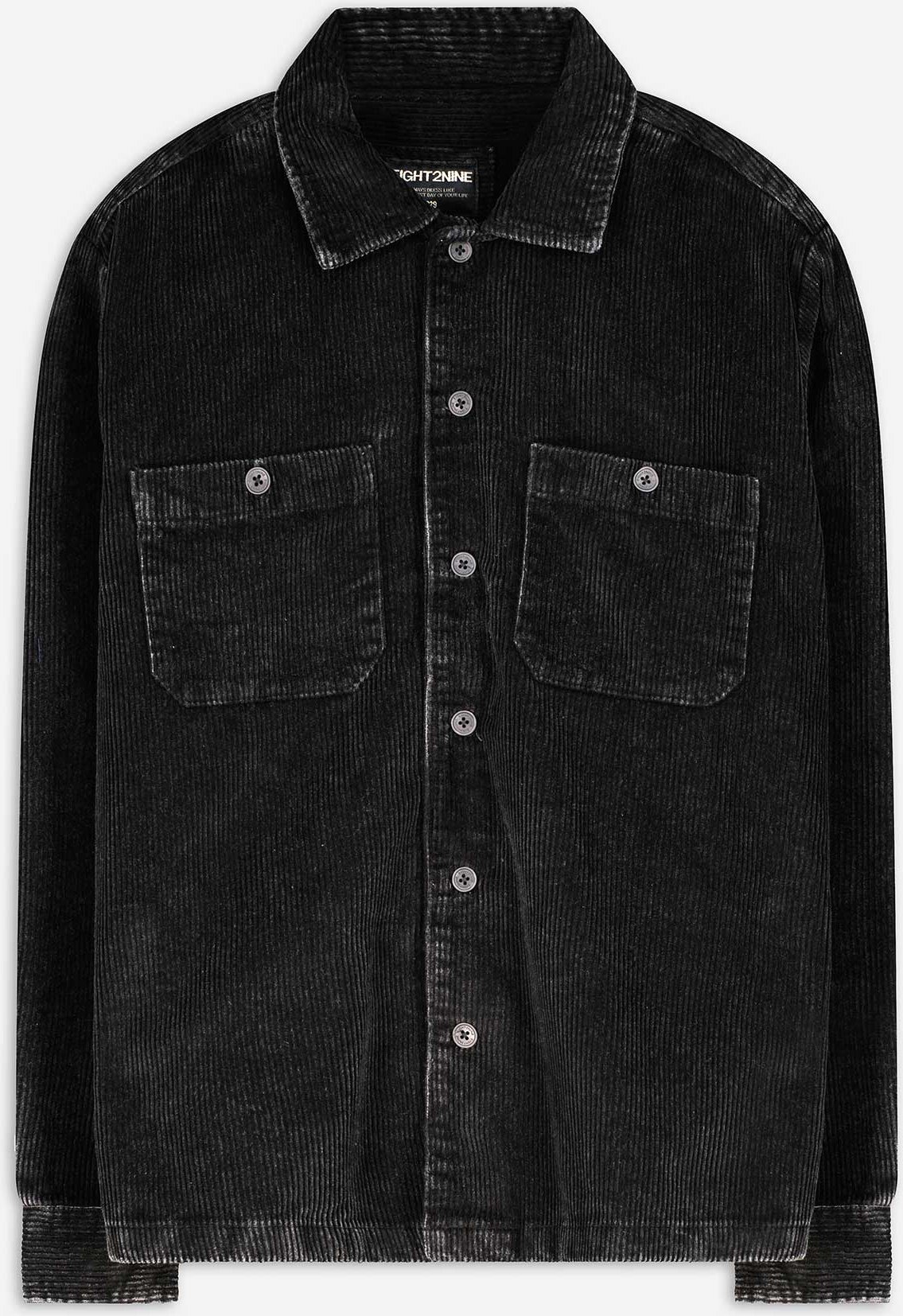 Hemd - Cord - dunkelgrau