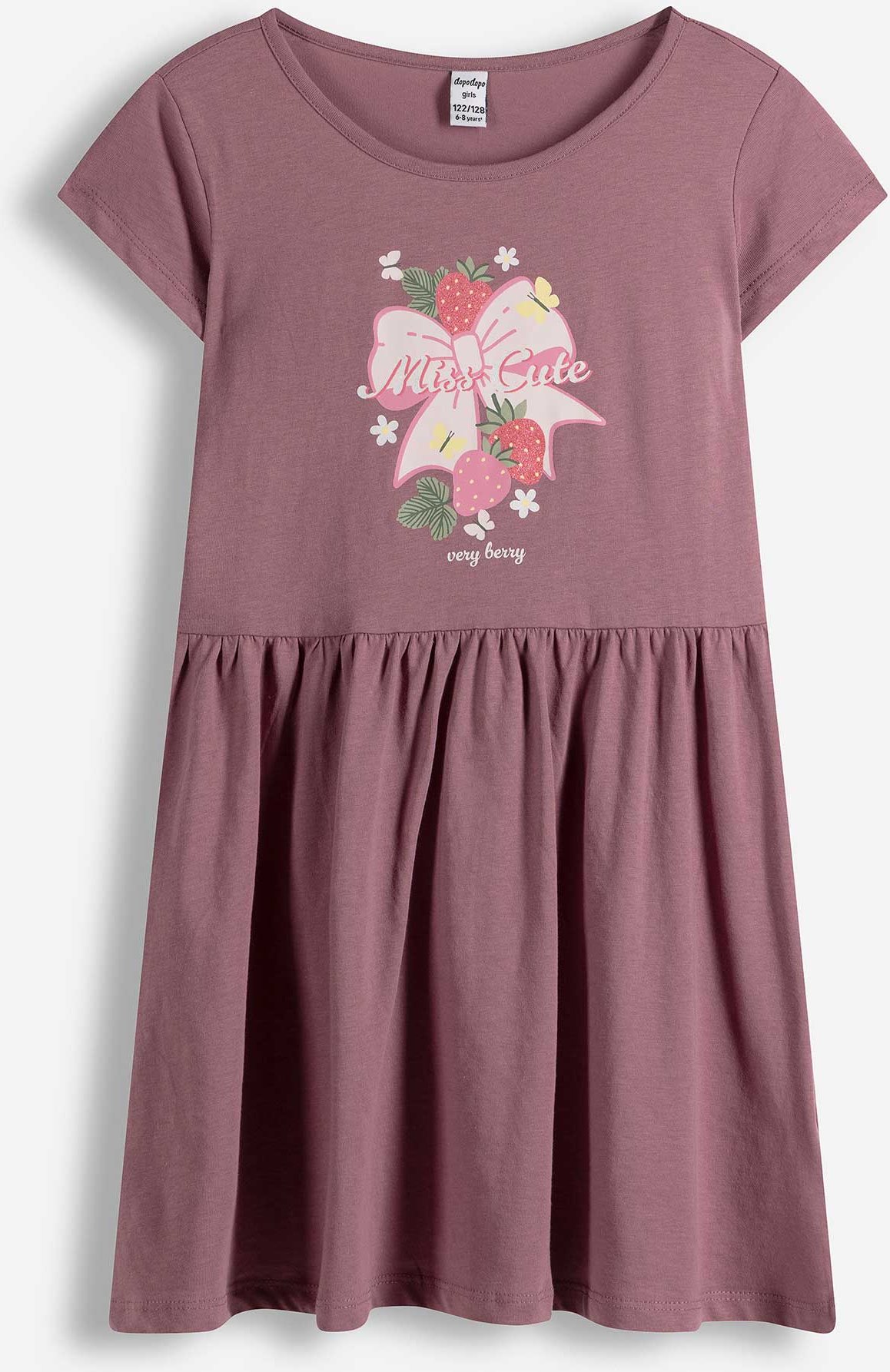 Kleid - einfarbig - dunkellila