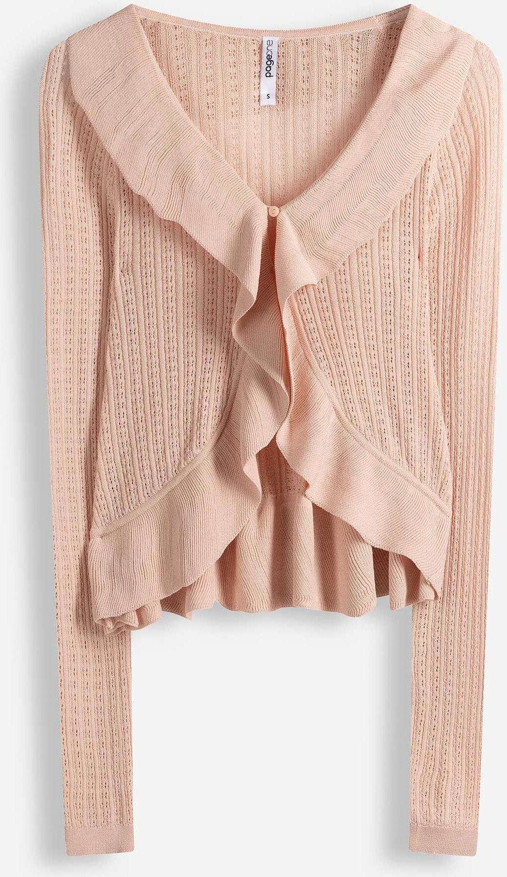 Cardigan - Pointelle - rosa