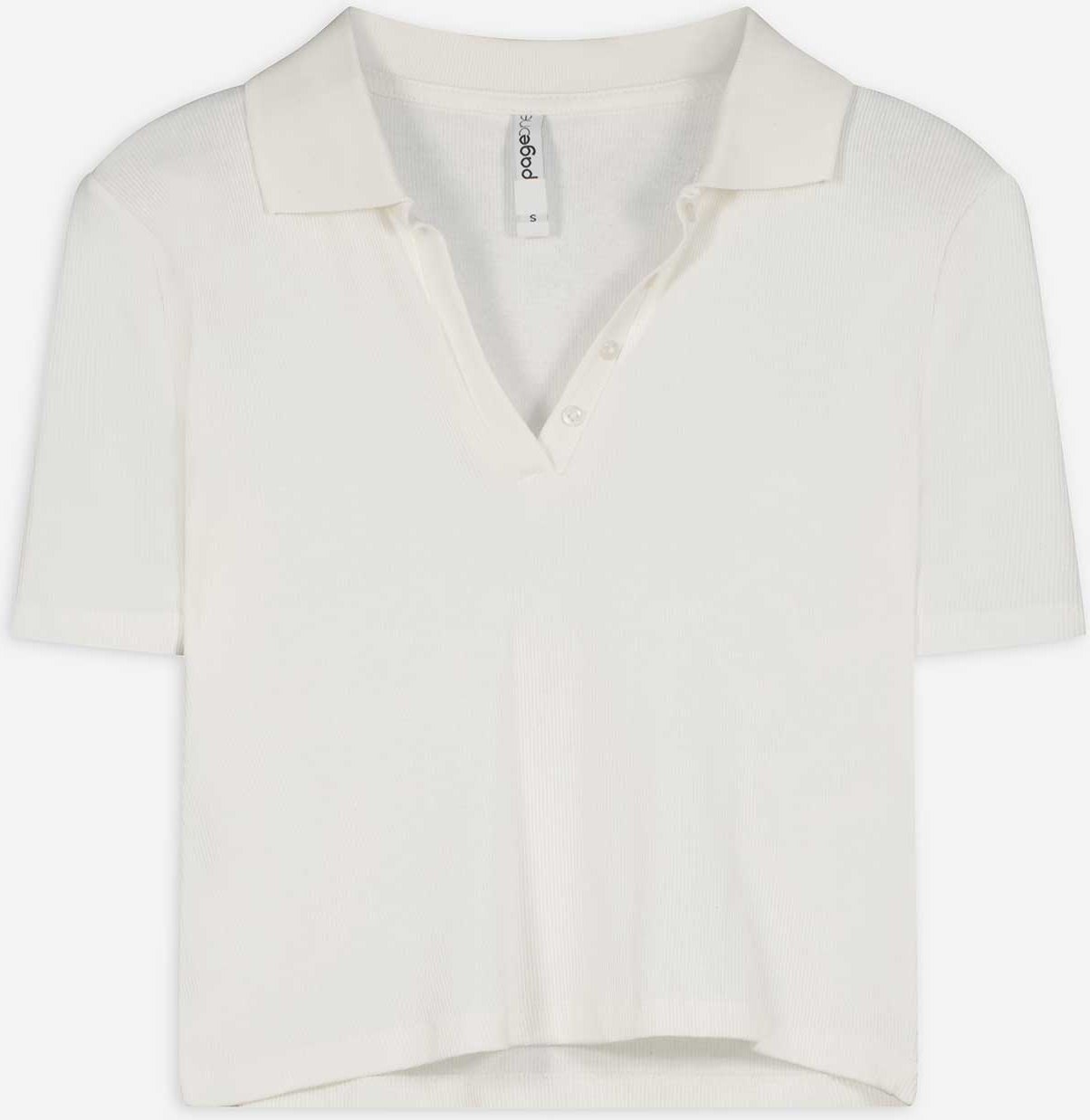 Poloshirt - Hemdkragen - weiß