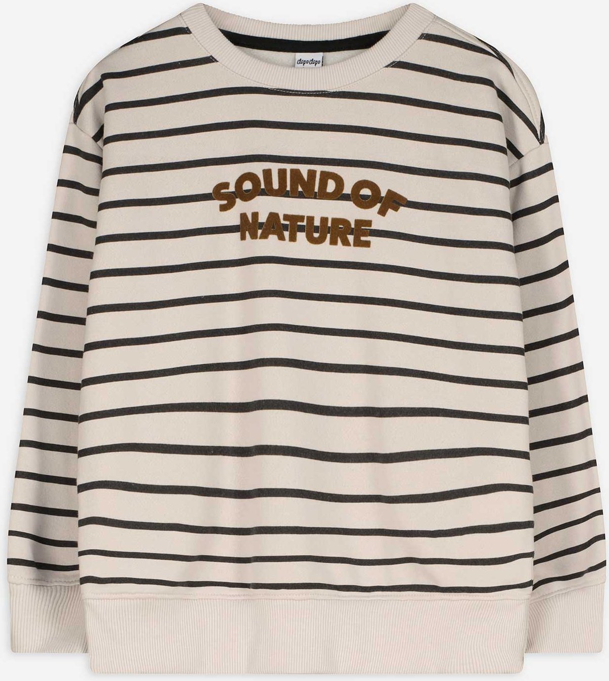 Sweatshirt - Streifen - beige