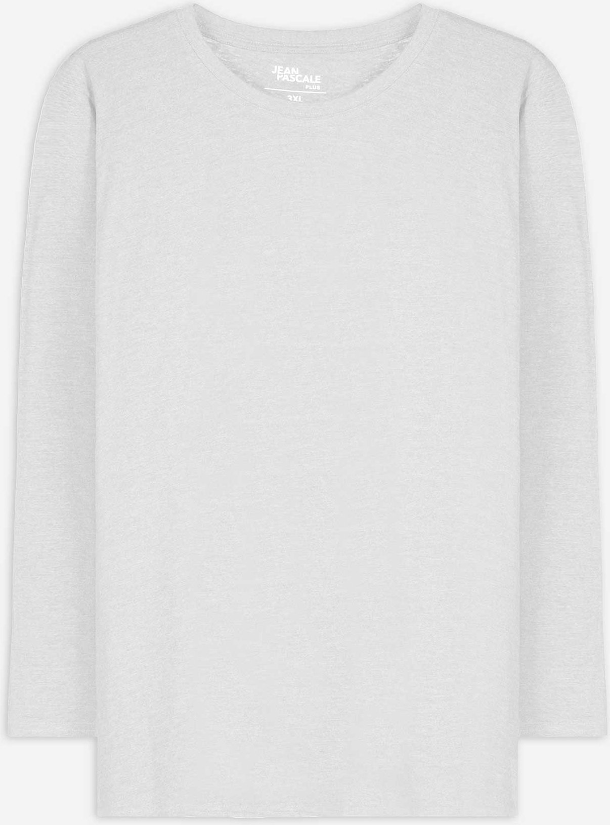Langarmshirt - Baumwolle - weiß