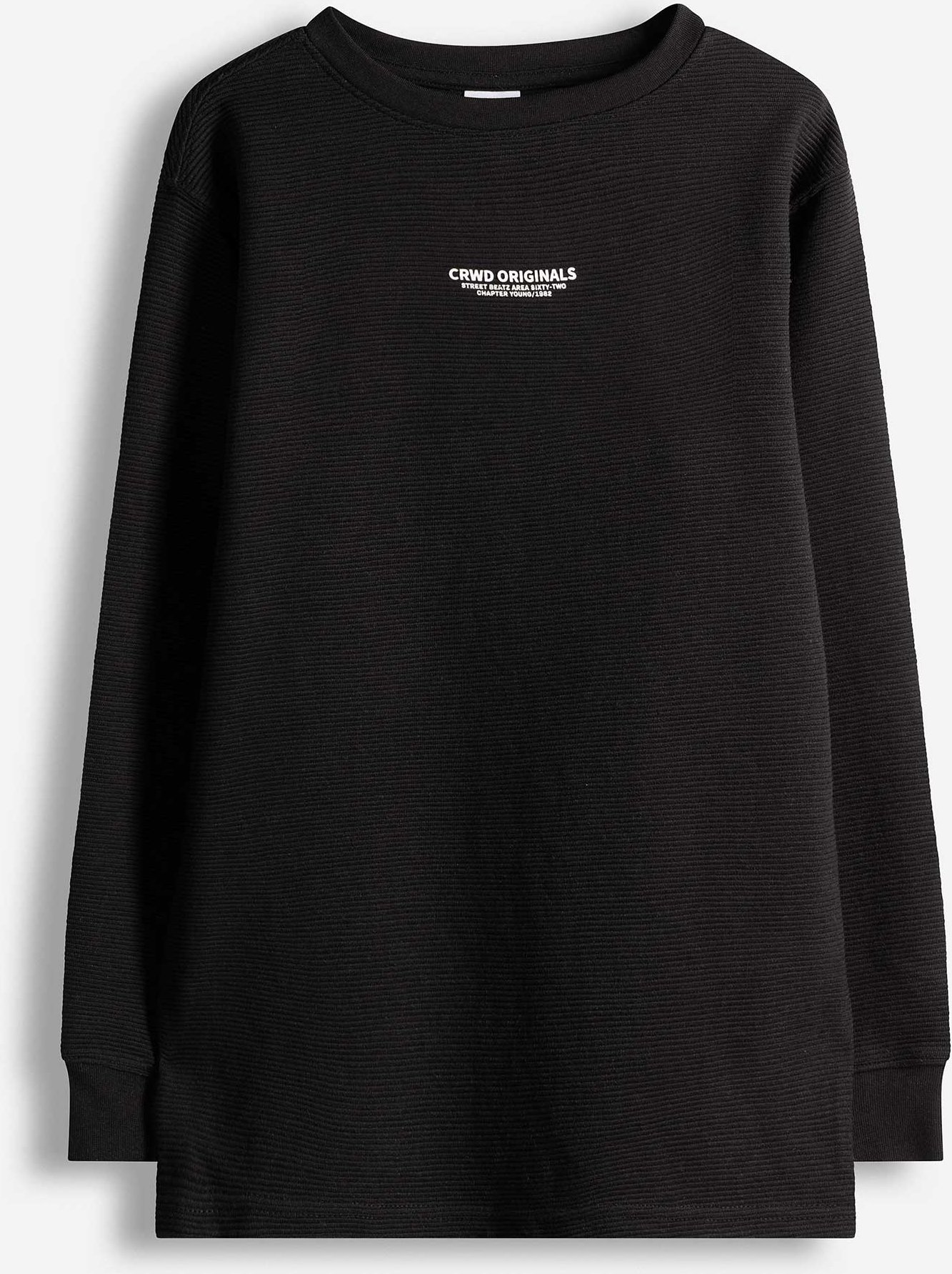 Langarmshirt - Oversized Fit - schwarz