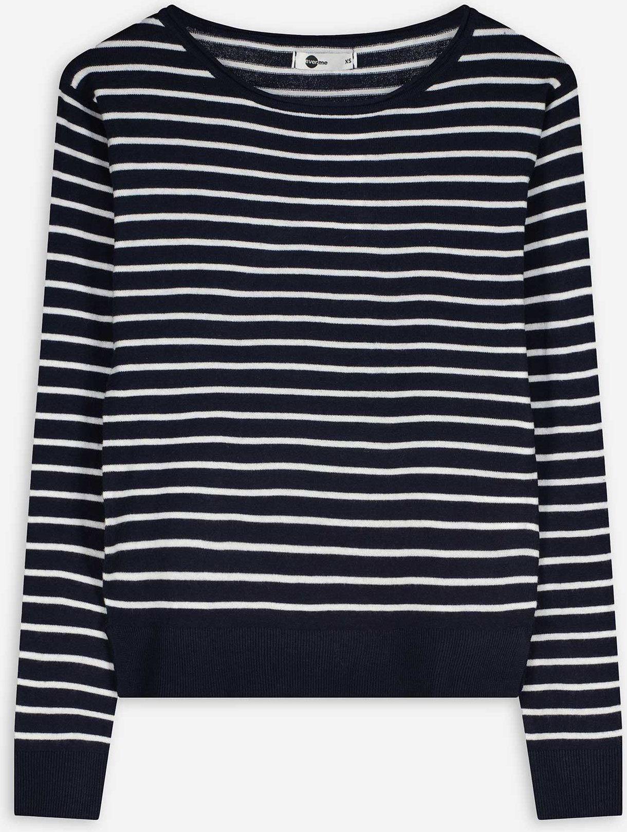 Strickpullover - Rundhals-Ausschnitt - dunkelblau