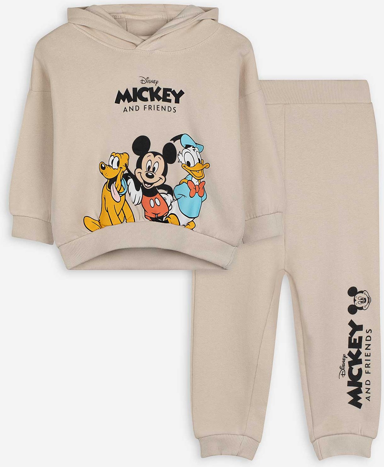 Set aus Kapuzenpullover und Hose - Mickey & Friends - weiß