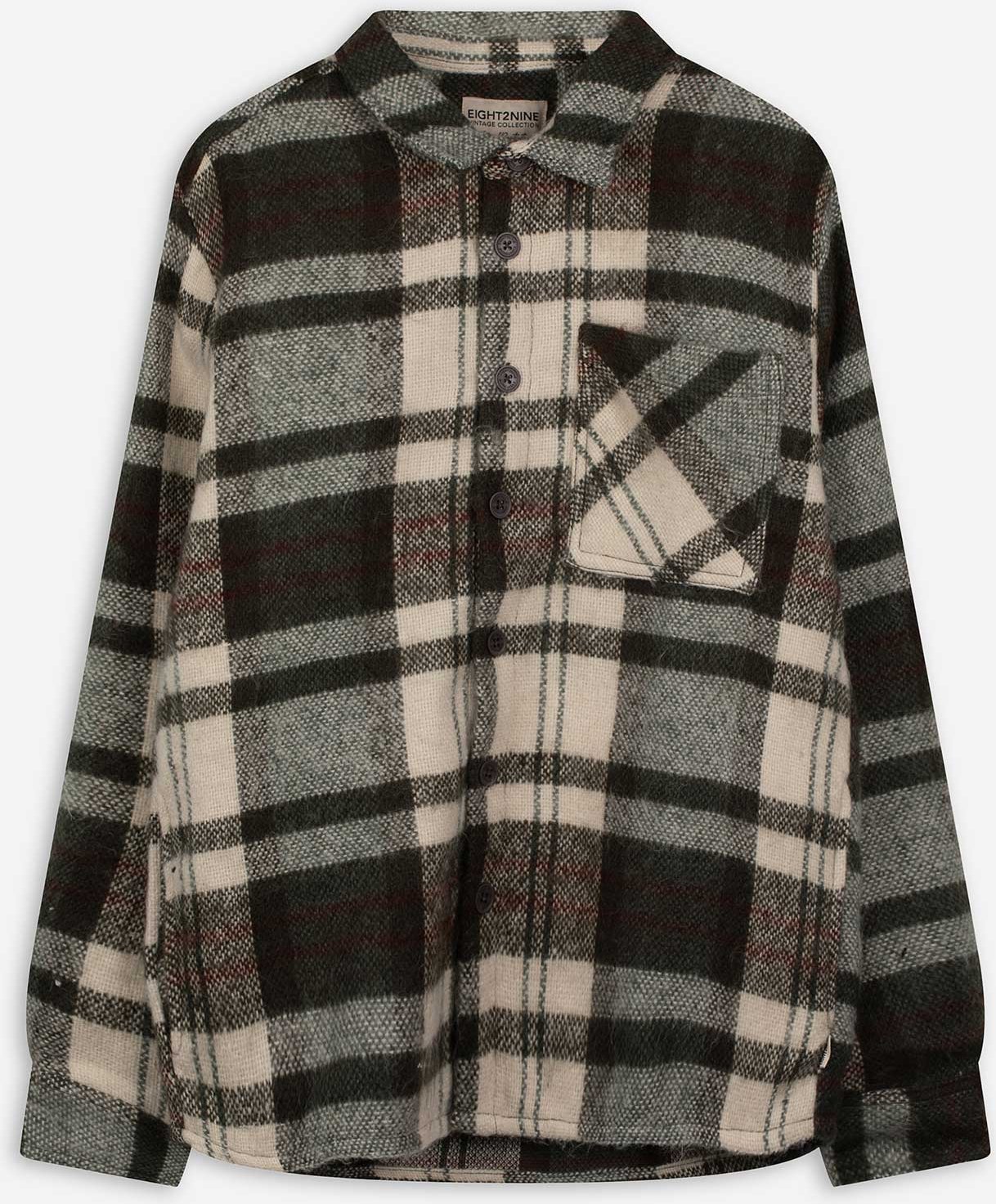 Hemd - Woll-Optik - grün