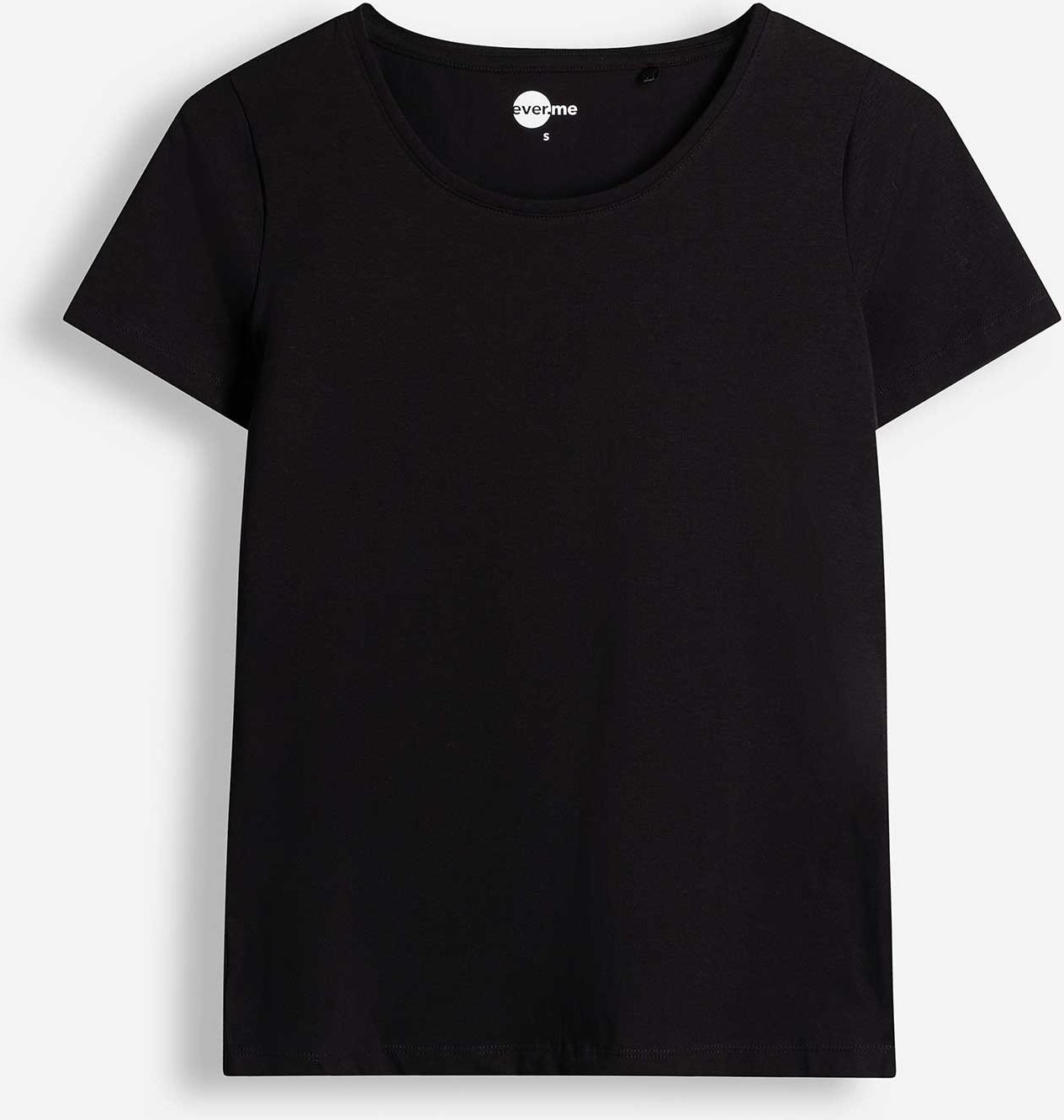 T-Shirt - einfarbig - schwarz