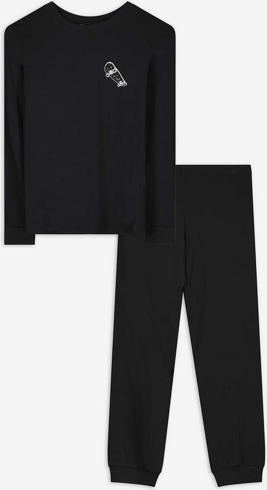 Thumbnail - Pyjama Set aus Shirt und Hose - schwarz