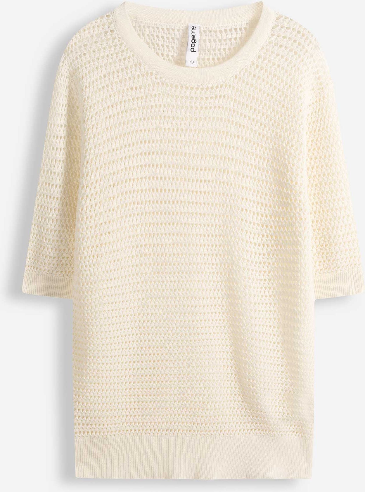 Strickpullover - Baumwoll-Mix - beige