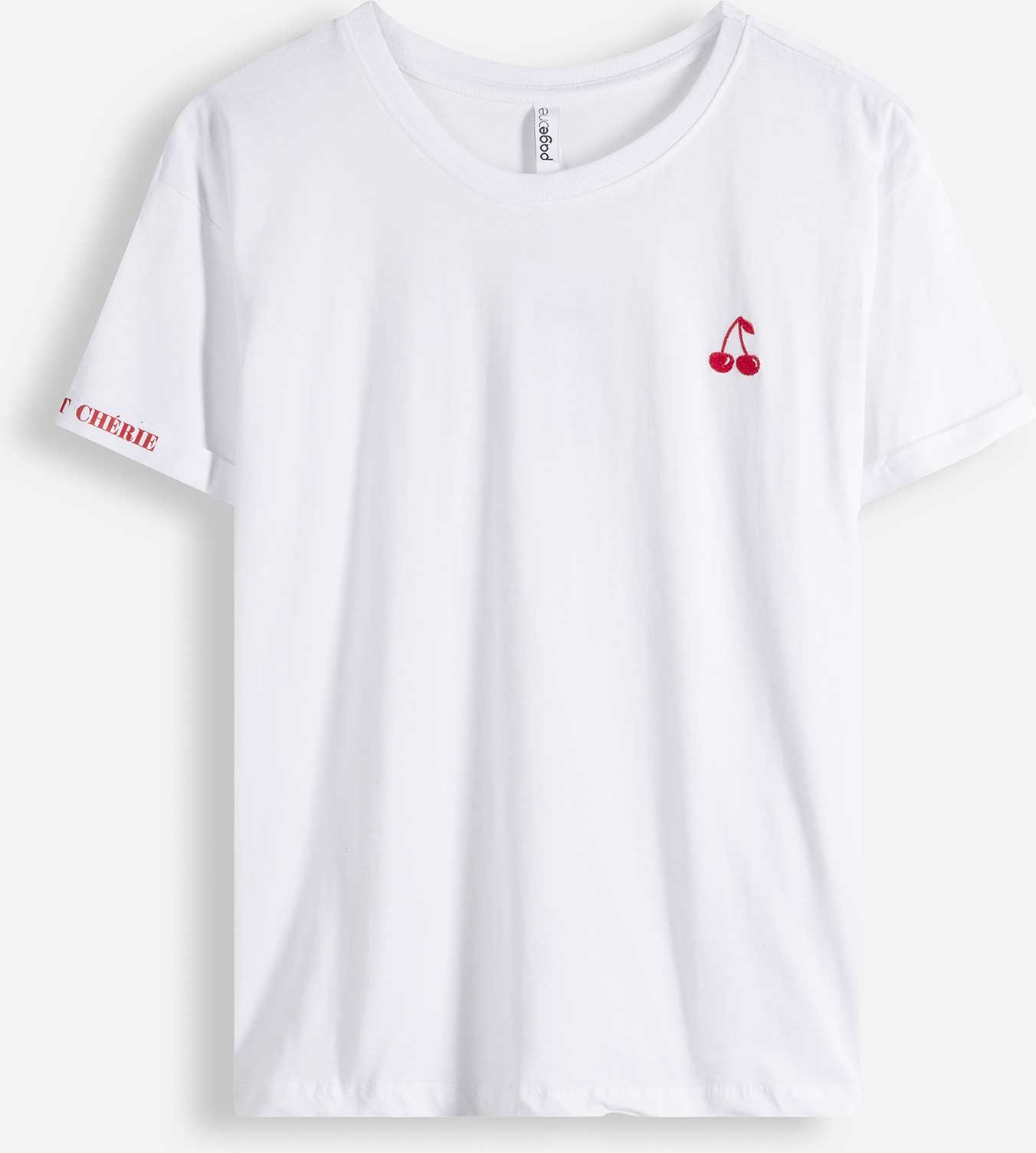 Thumbnail - T-Shirt - Stickereien - weiß