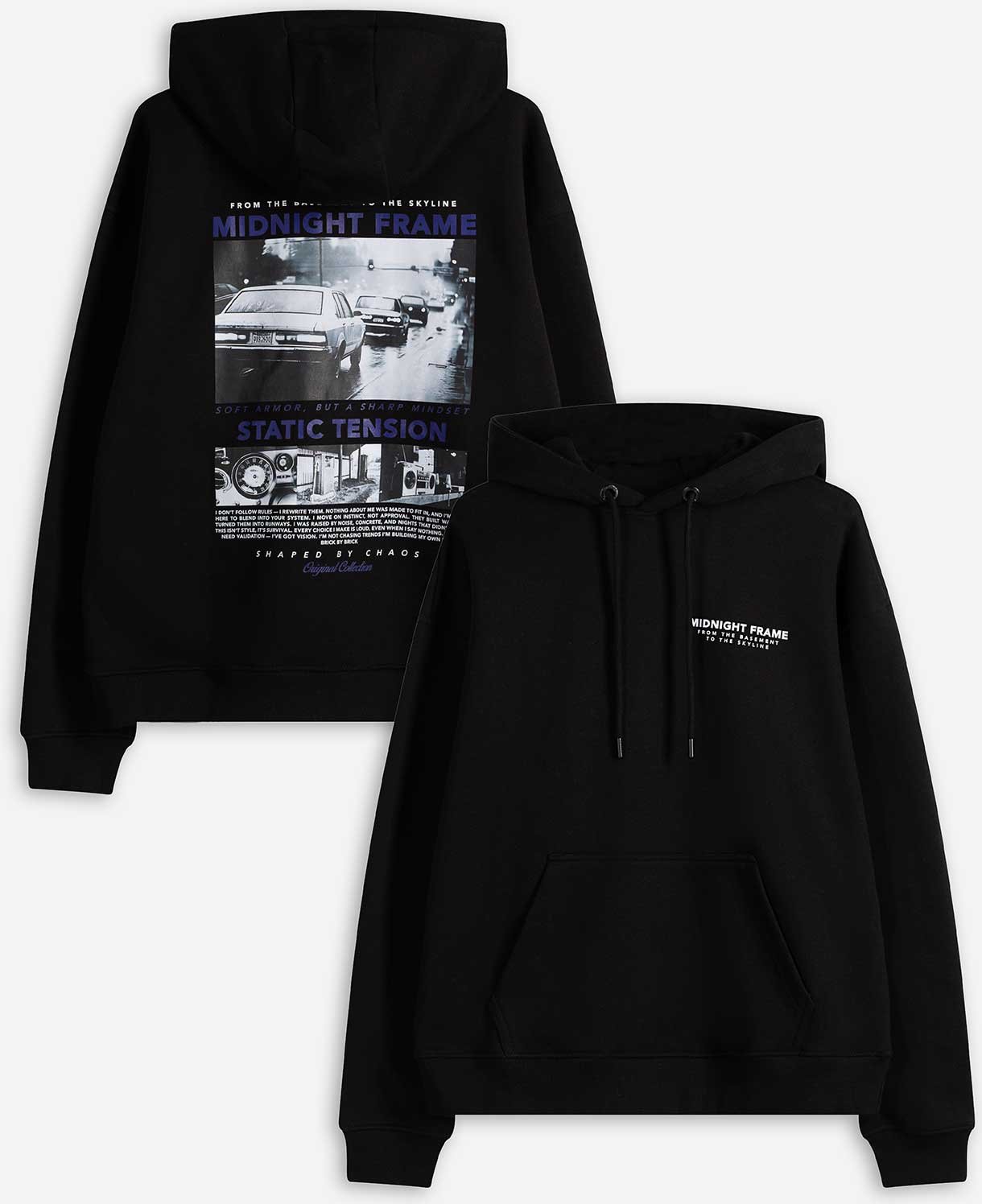 Sweatshirt - Rückenprint - schwarz