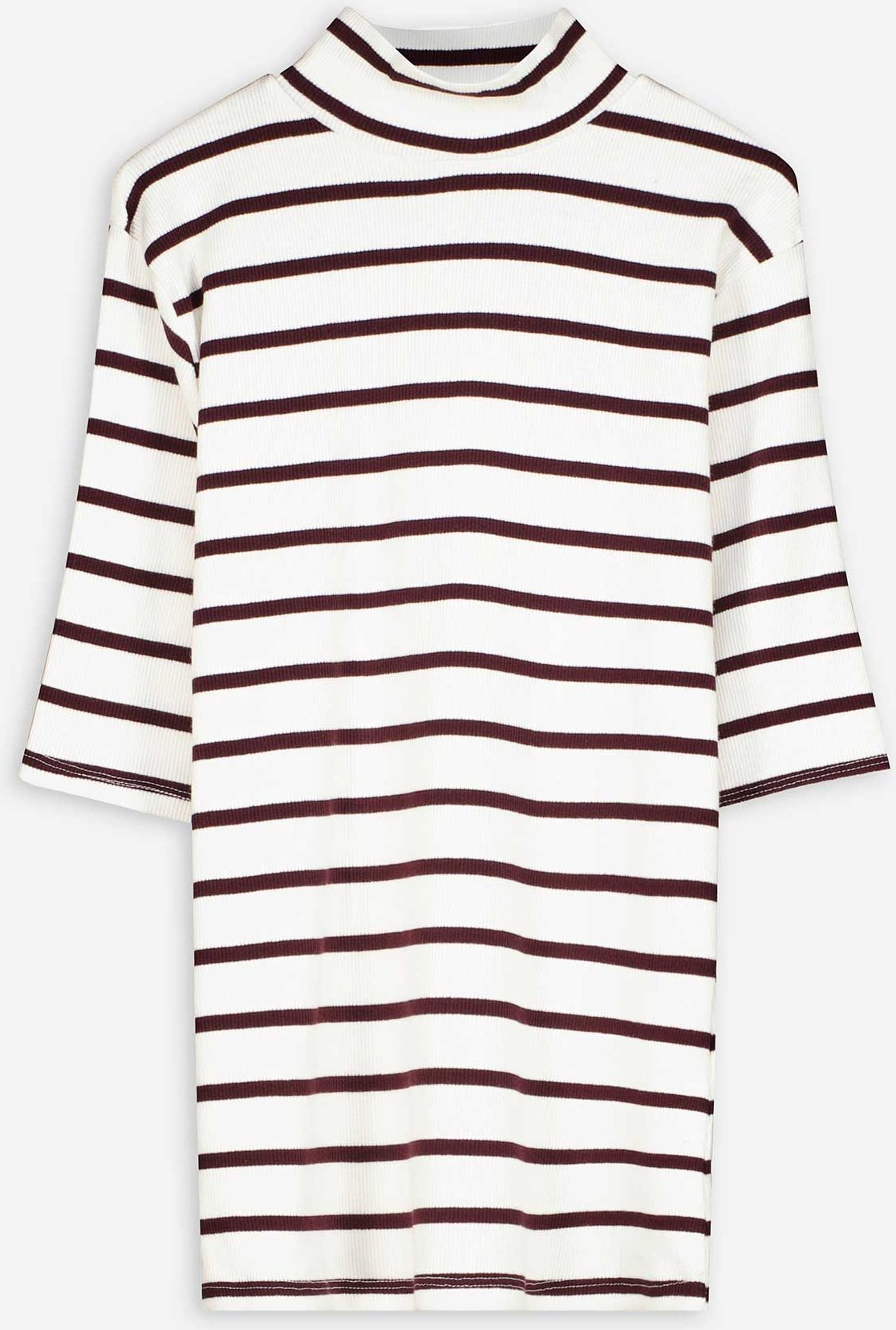 Thumbnail - T-Shirt - Stehkragen - weiß