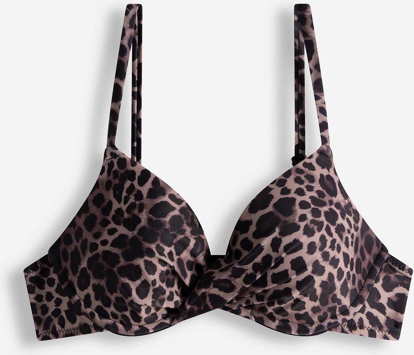 Bikinitop - Leopardenmuster - braun