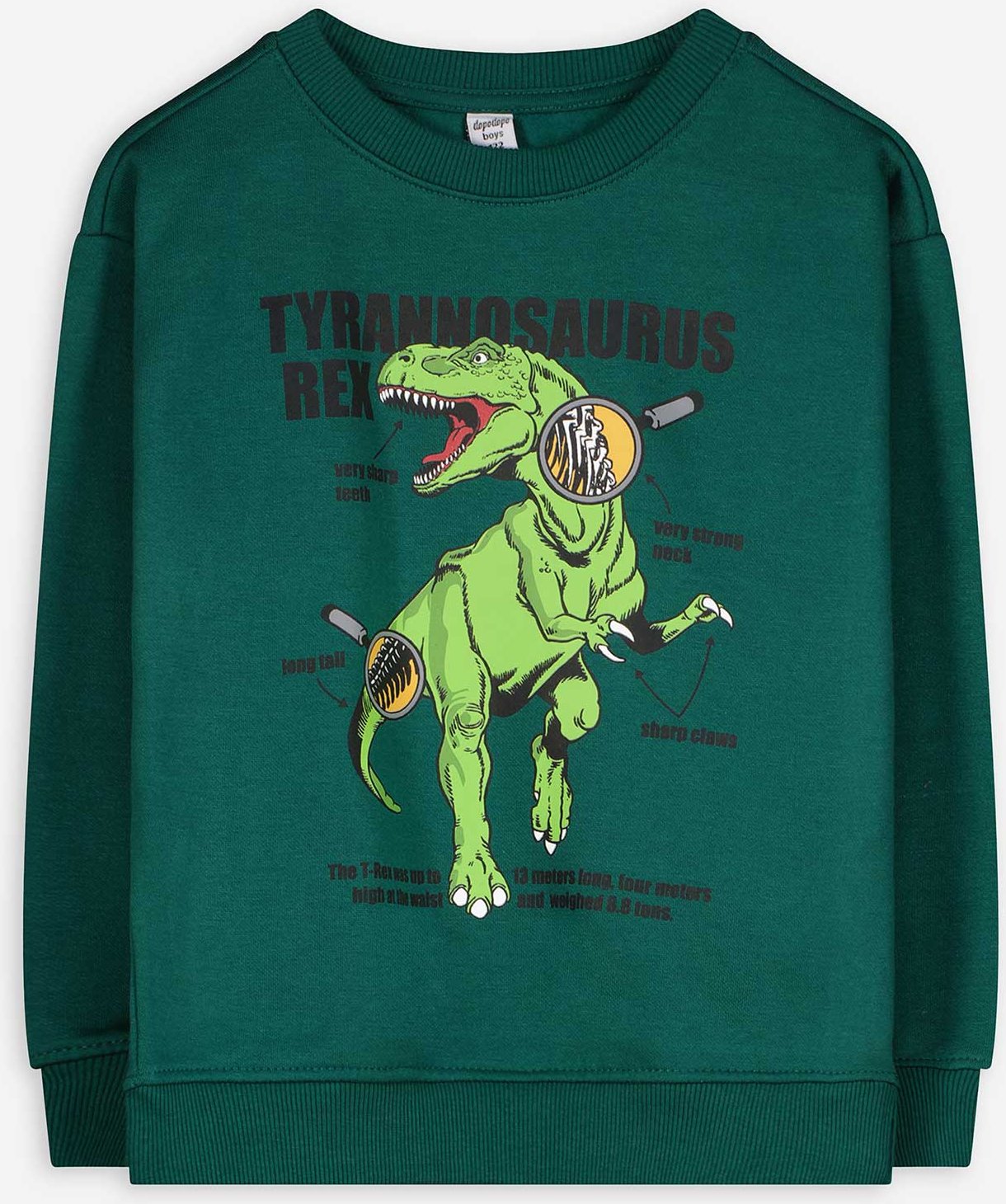 Sweatshirt - Frontprint - dunkelgrün