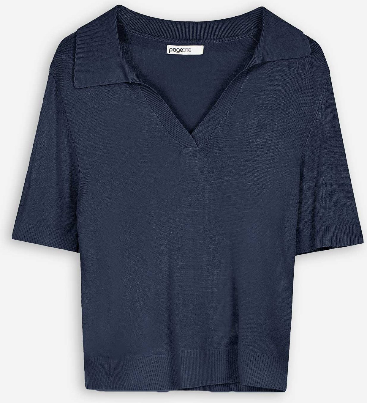 Thumbnail - Strickshirt - Viskose-Mix - dunkelblau
