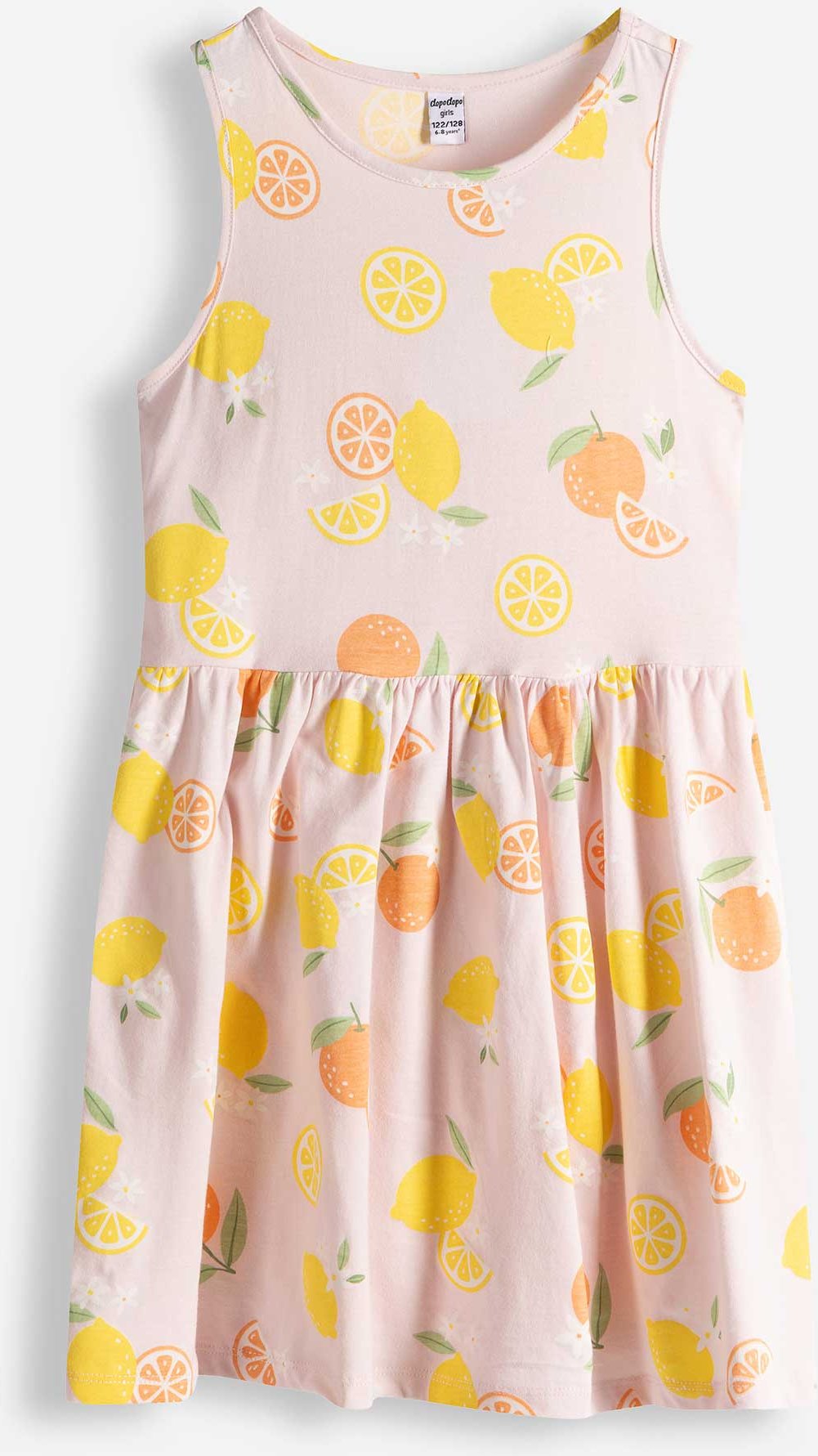 Kleid - Allover-Print - rosa