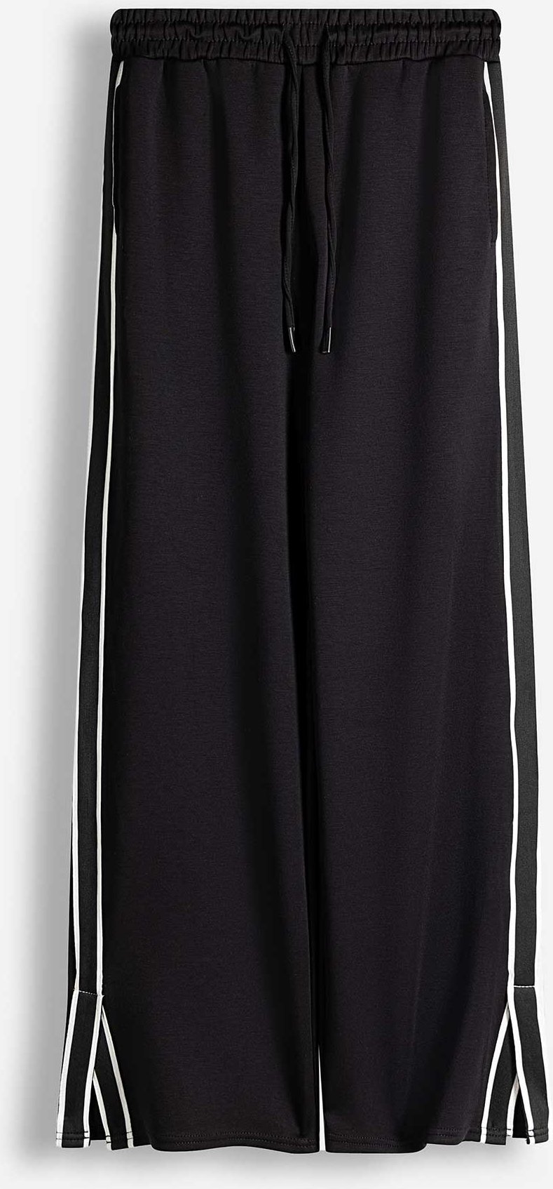 Palazzohose - Galonstreifen - schwarz