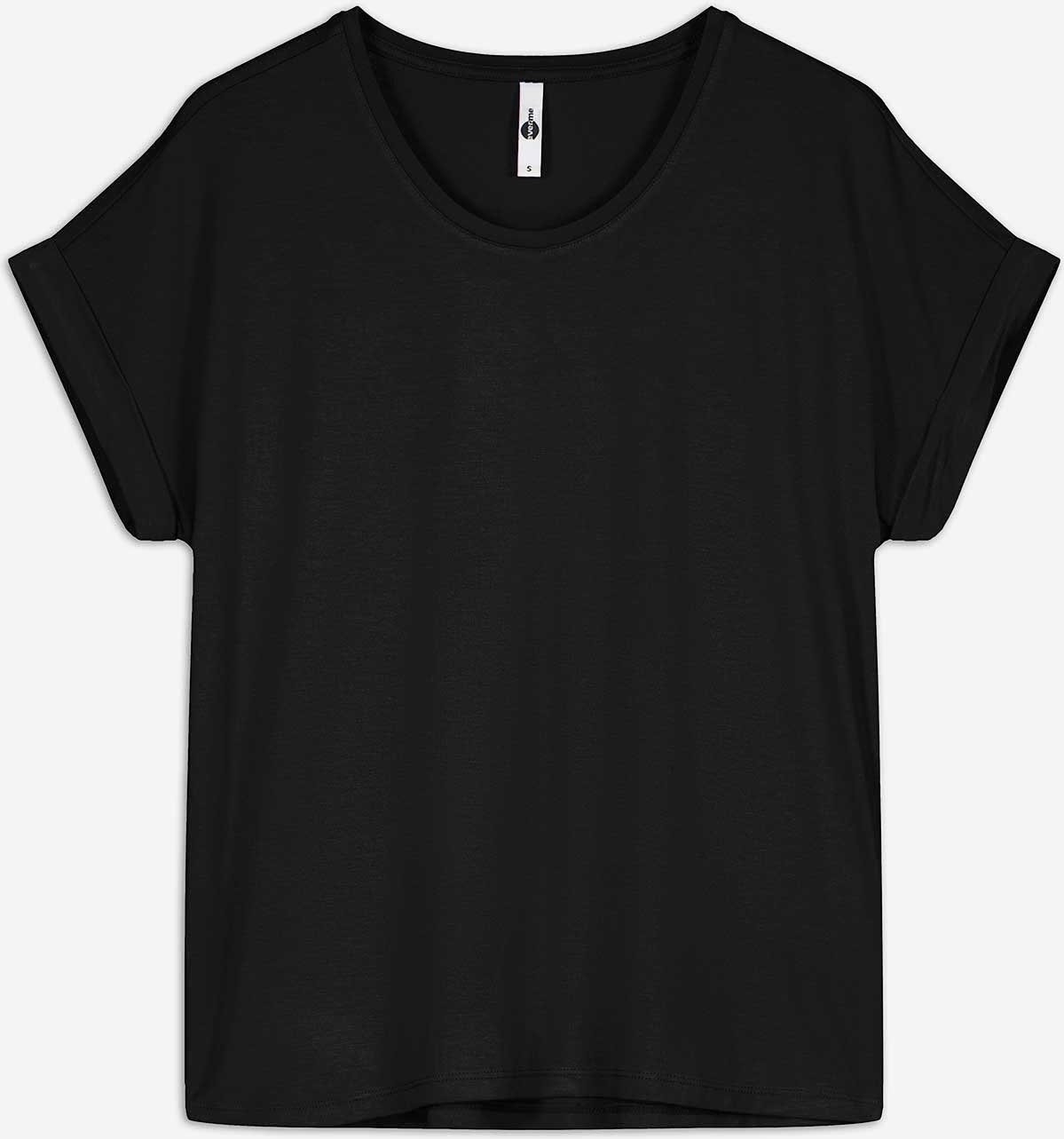 Thumbnail - T-Shirt - Viskose-Mix - schwarz