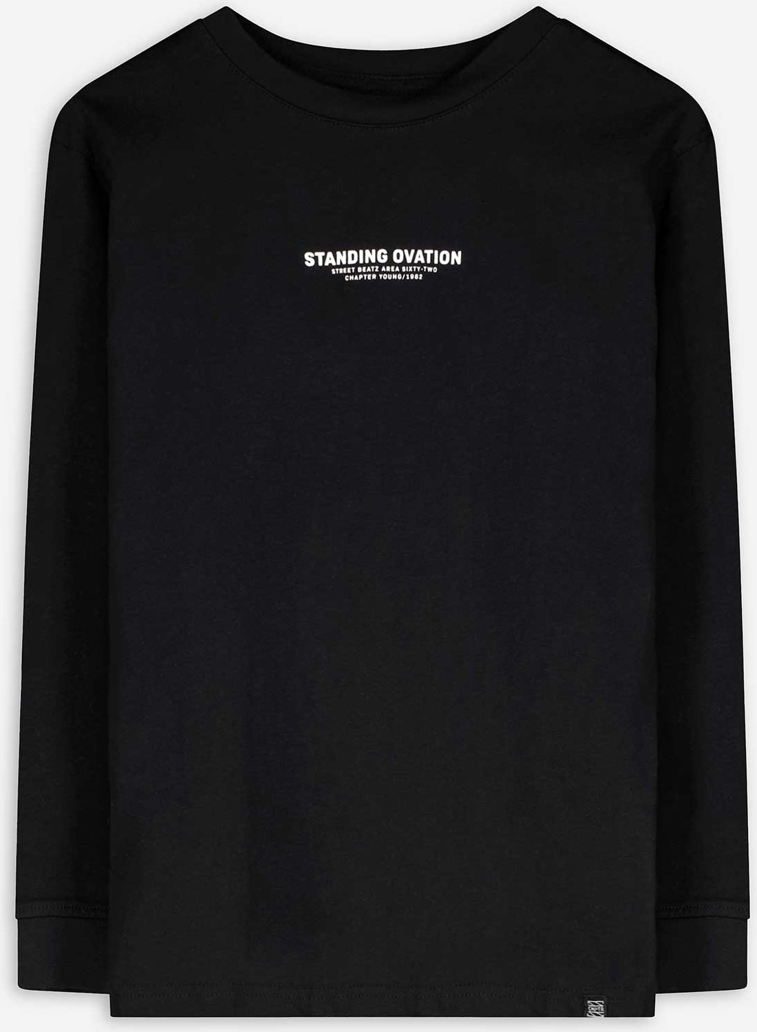 Thumbnail - Langarmshirt - Oversized Fit - schwarz