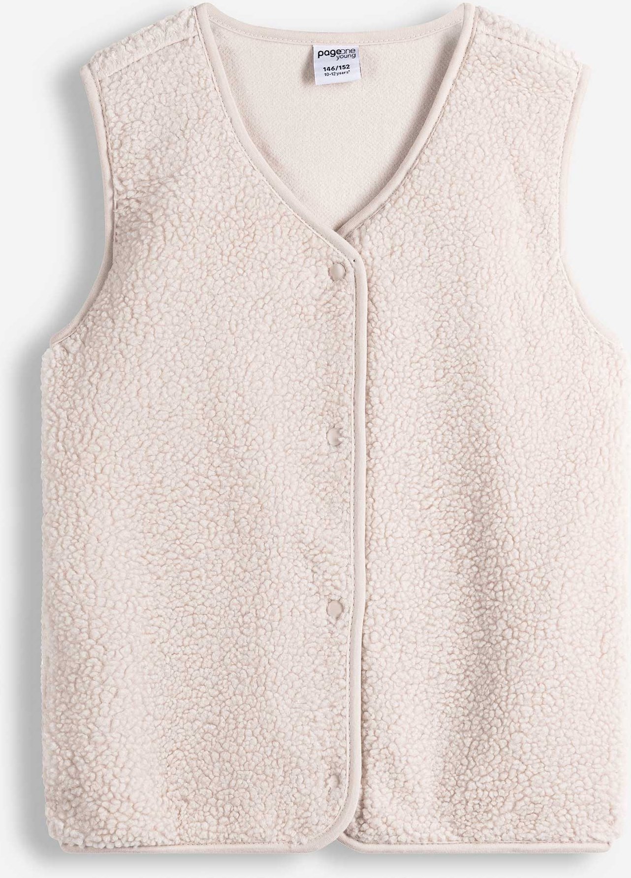 Weste - Teddyfell - beige