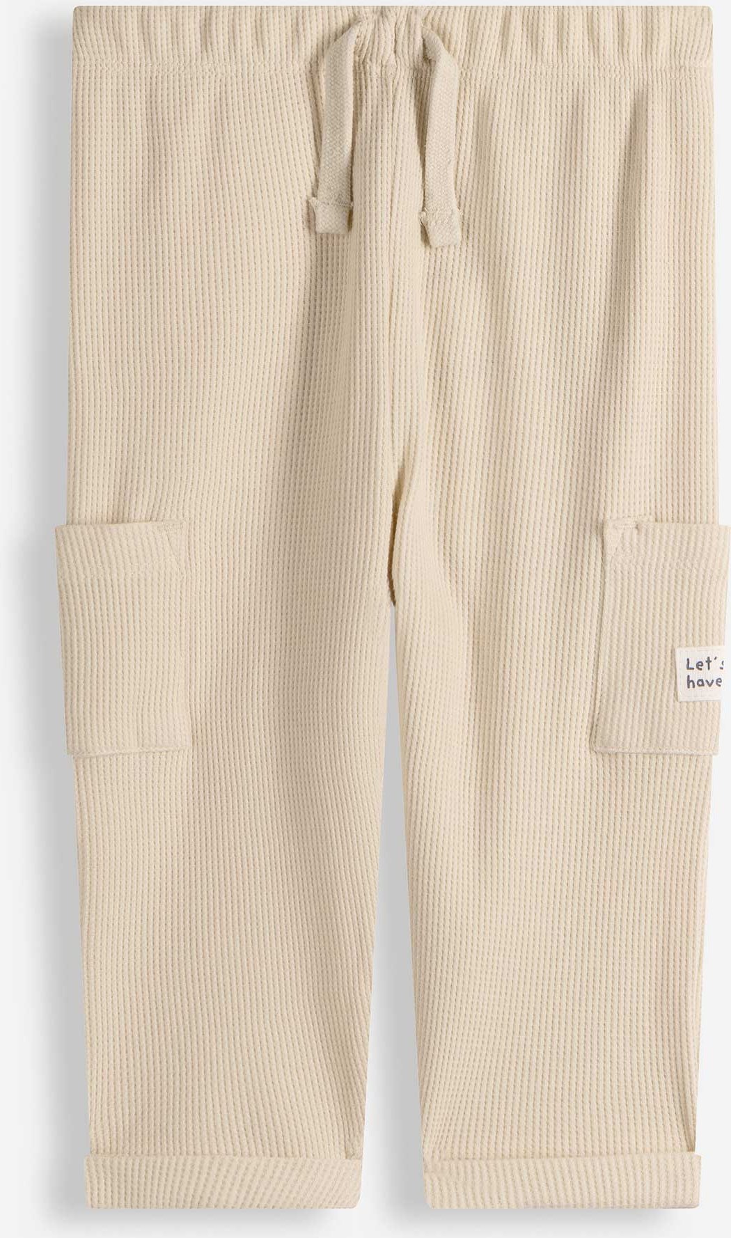 Jogpants - Waffelstruktur - weiß