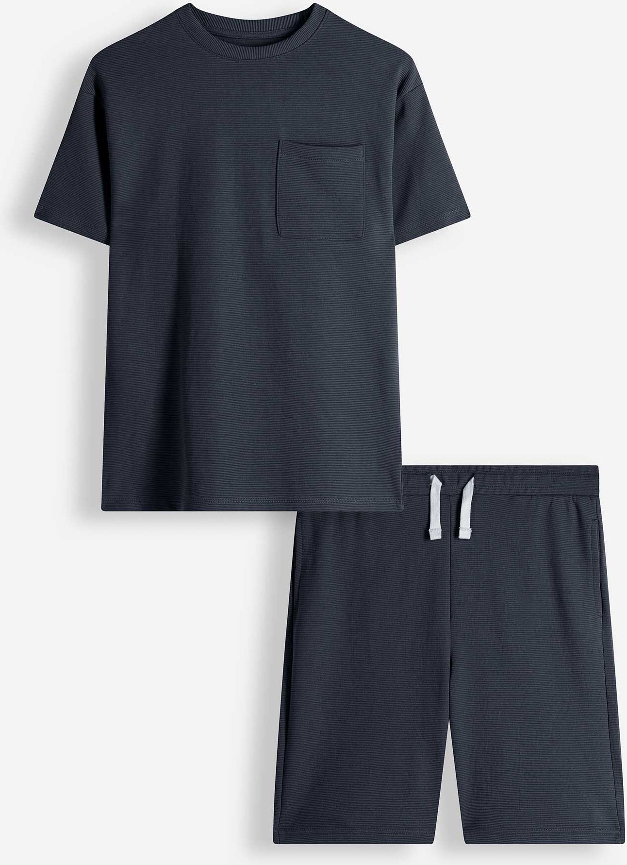 Set aus T-Shirt und Hose - Gerippt - dunkelblau