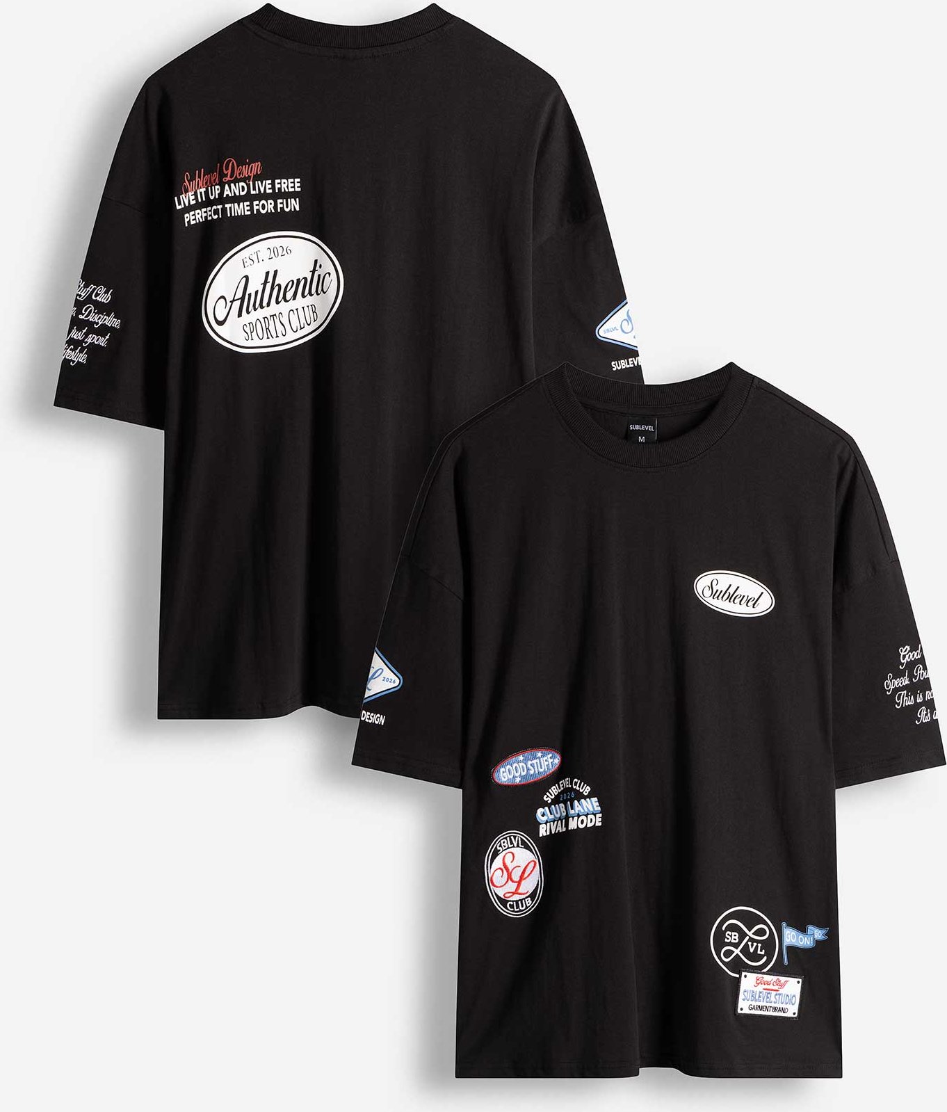 T-Shirt - Allover-Print - schwarz