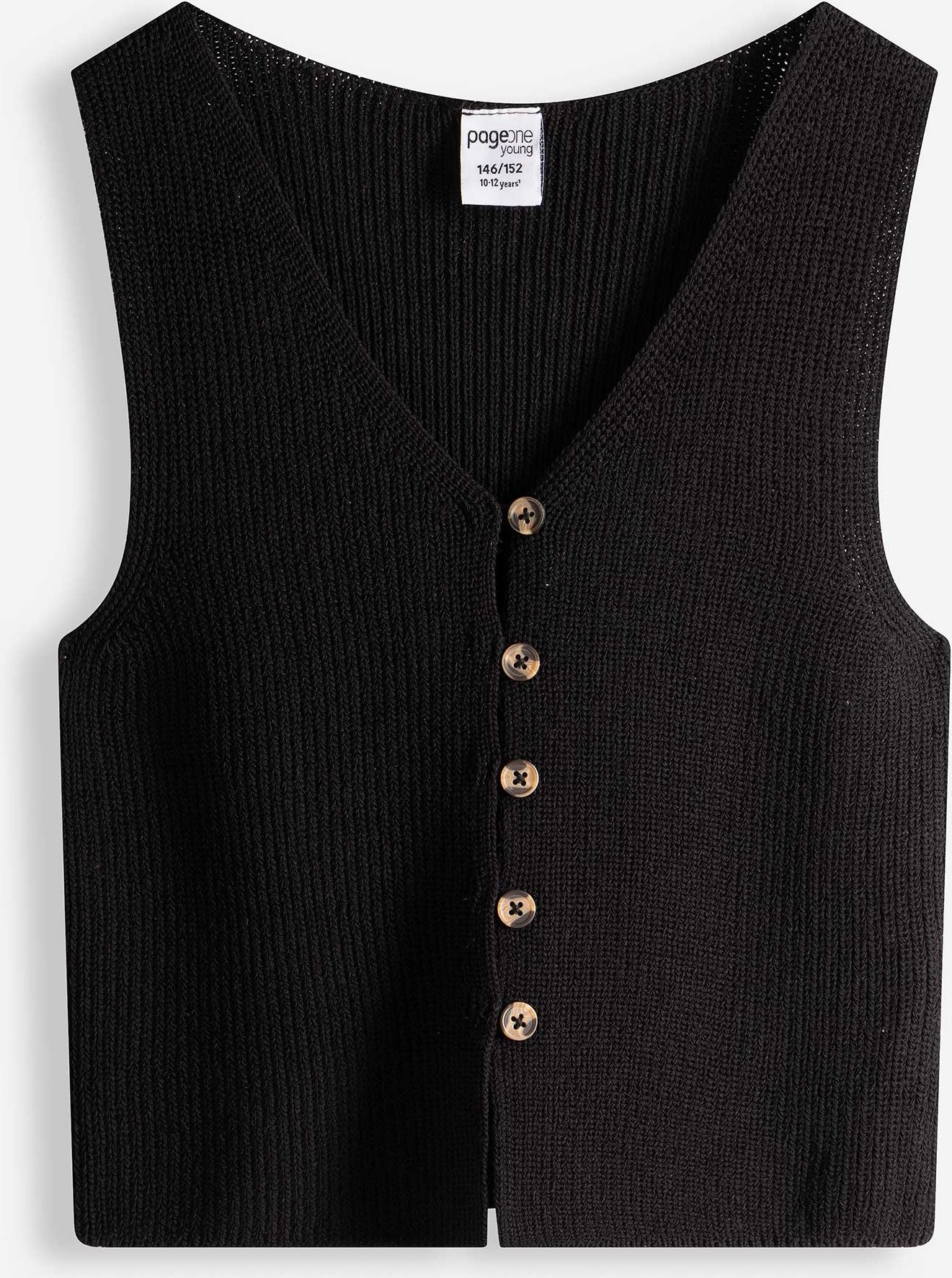 Stricktop - Zierknöpfe - schwarz