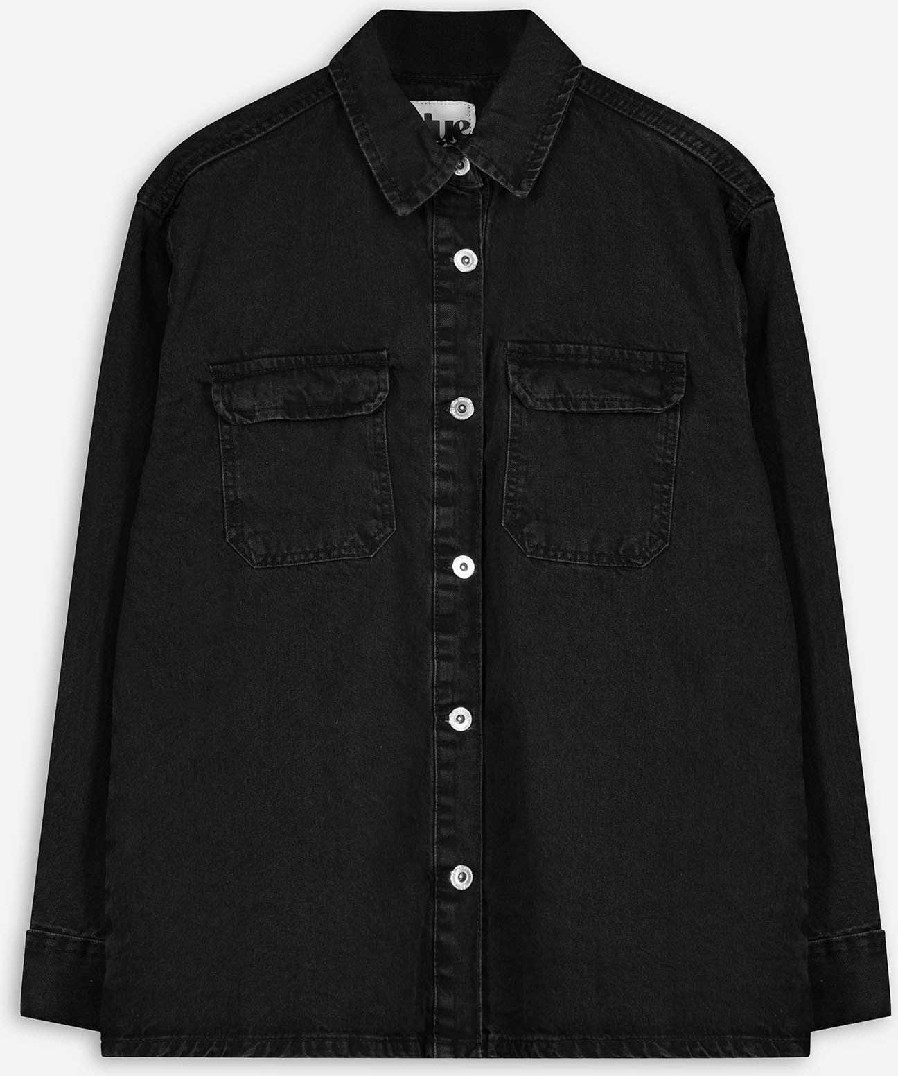 Jeanshemd - dark blue denim - schwarz