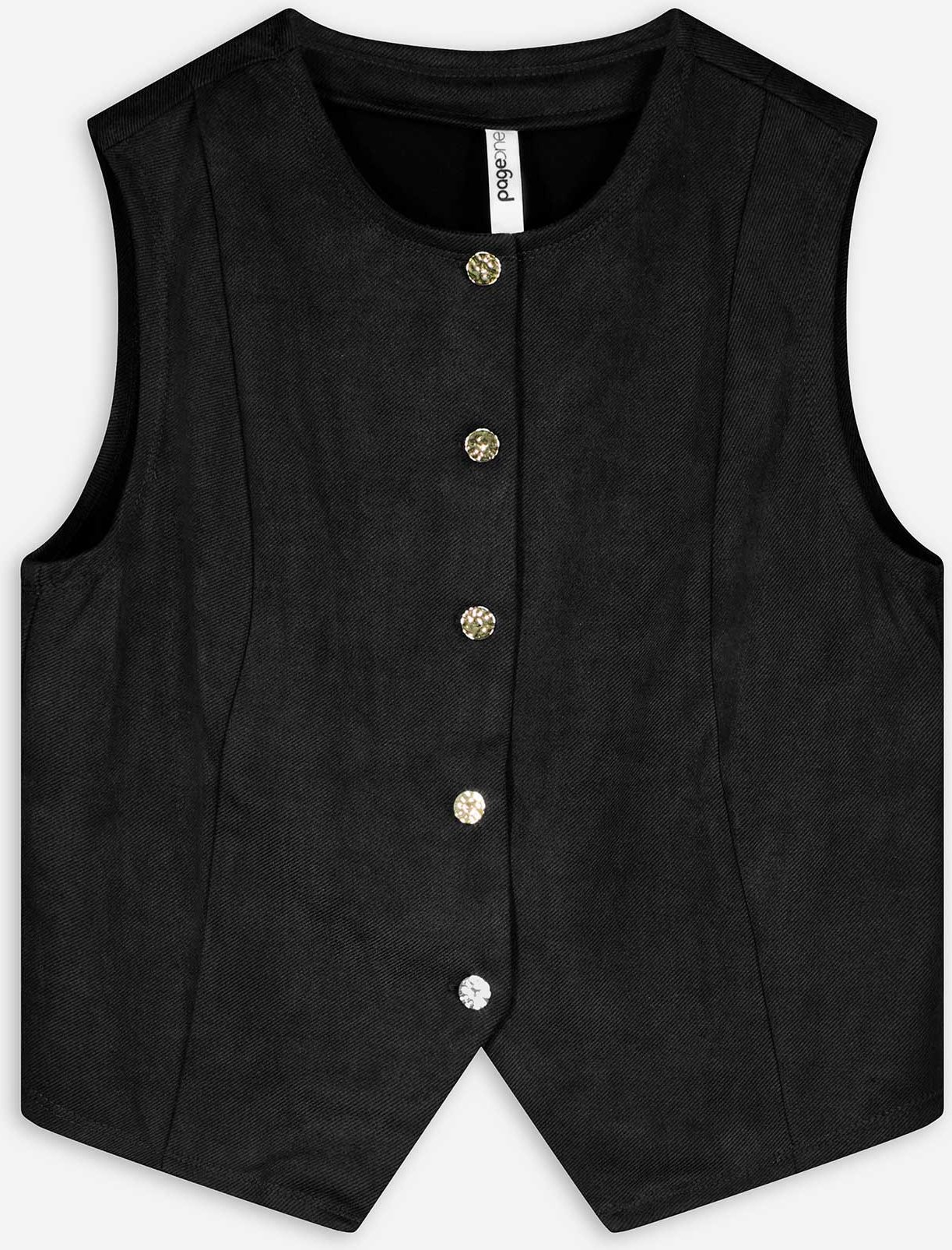 Weste - Jersey - schwarz