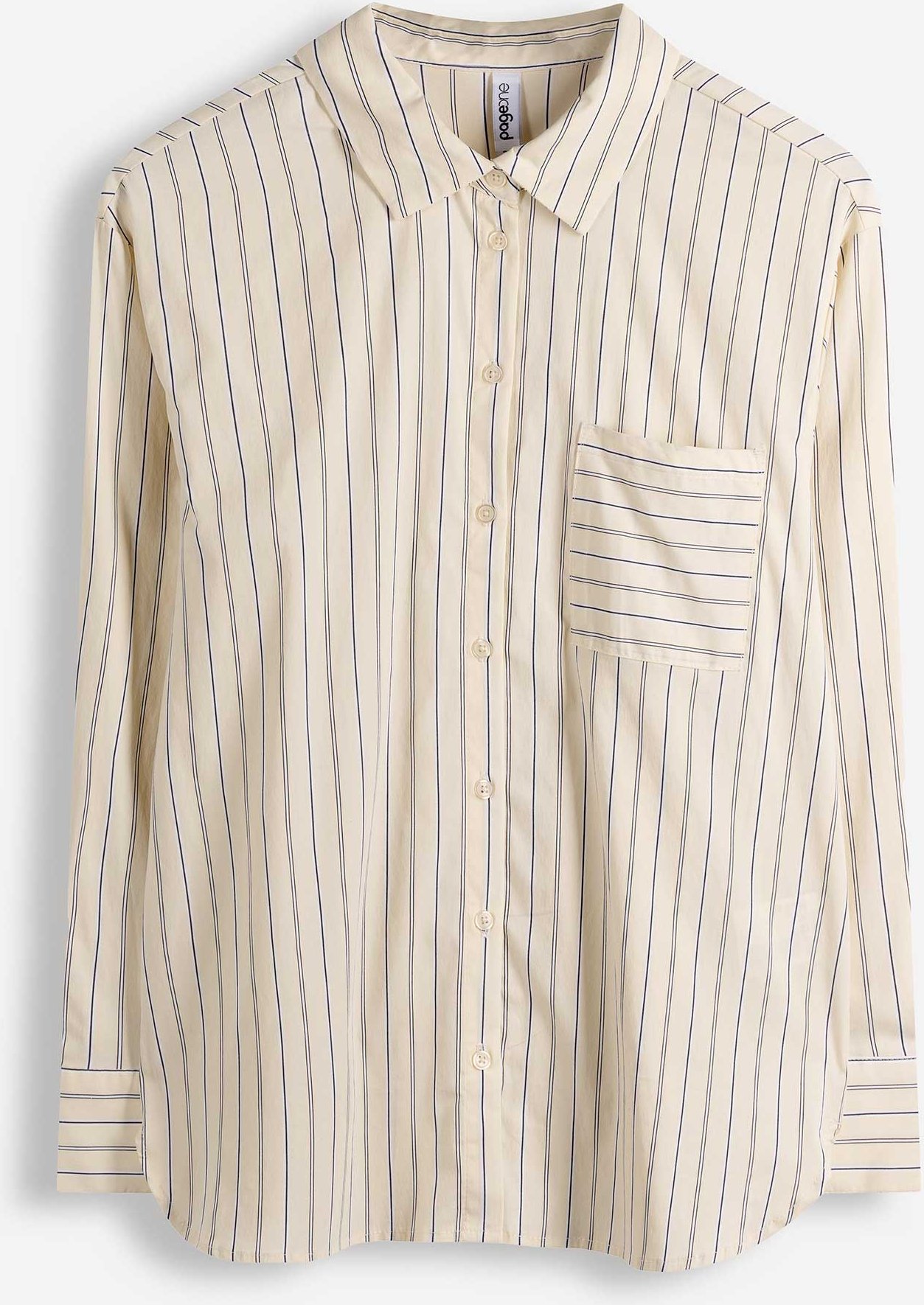 Bluse - Streifen - hellgelb