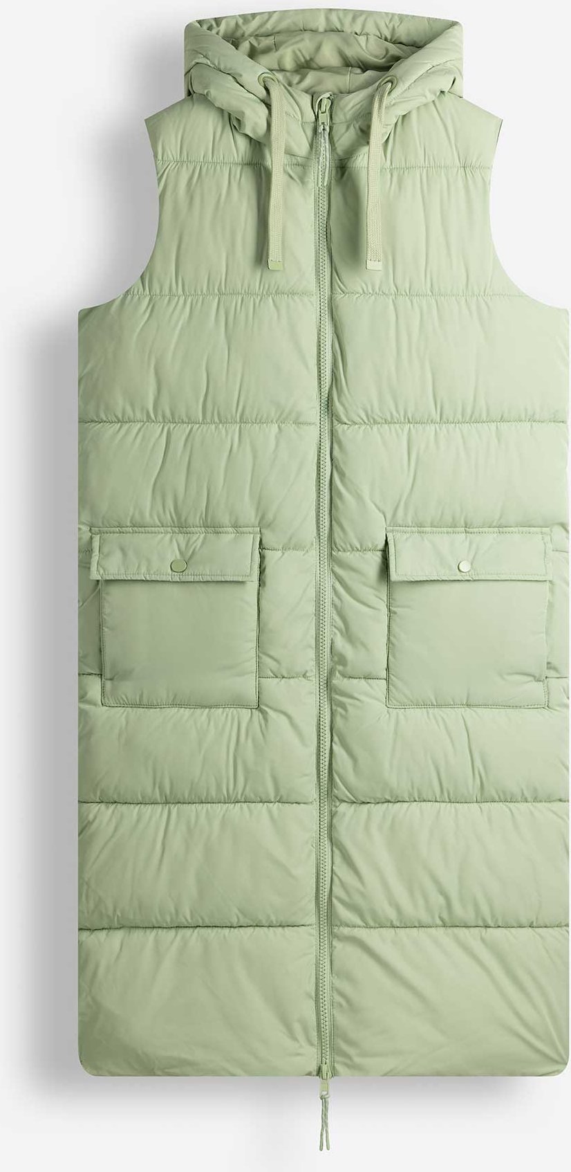 Lange Weste - Regular Fit - dunkelgrün