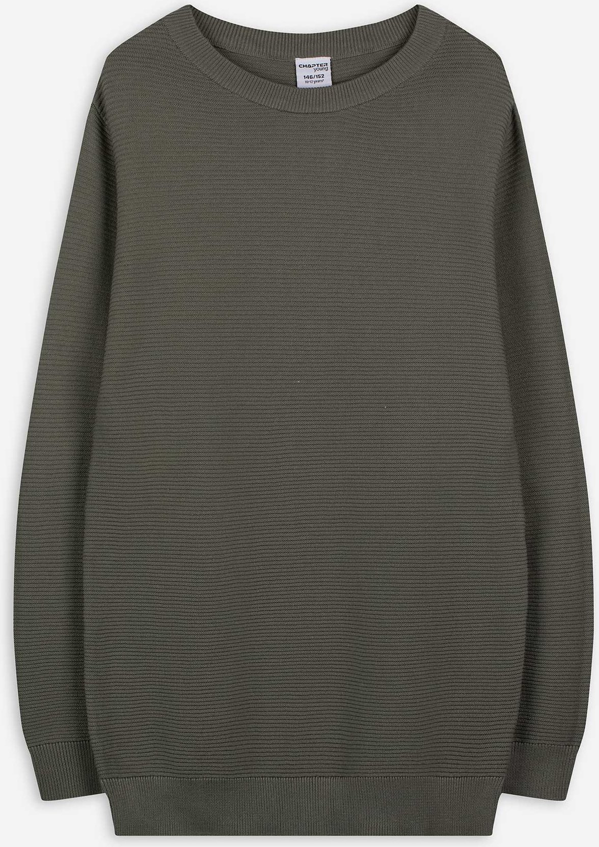 Pullover - Gerippt - dunkelgrün