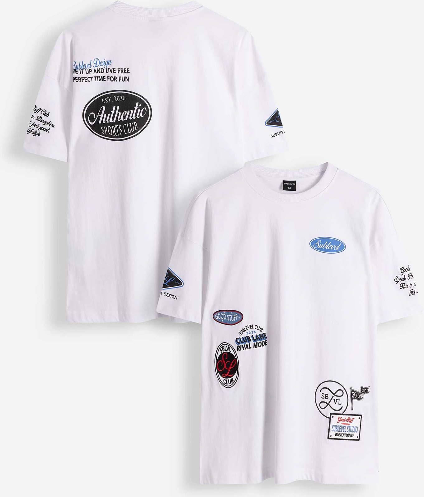 T-Shirt - Allover-Print - weiß