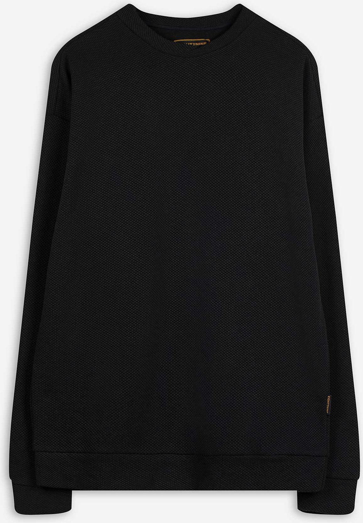 Sweatshirt - Rundhals-Ausschnitt - schwarz