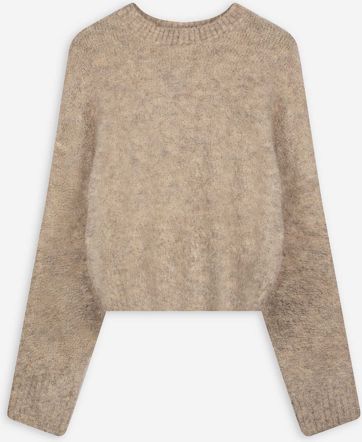 Strickpullover - Überschnittene Schultern - beige