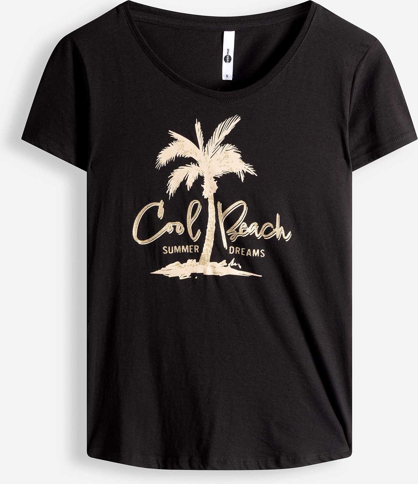 T-Shirt - Glitzerprint - schwarz