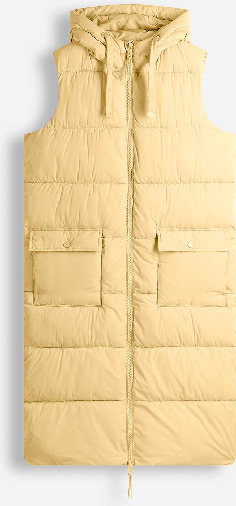 Lange Weste - Regular Fit - gelb