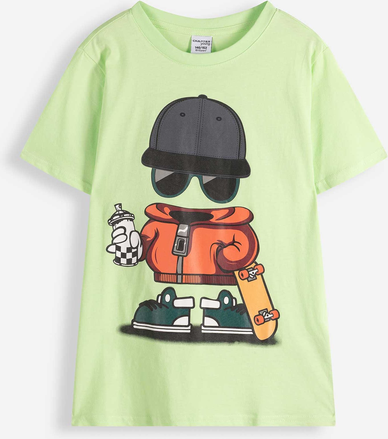 T-Shirt - Frontprint - hellgrün