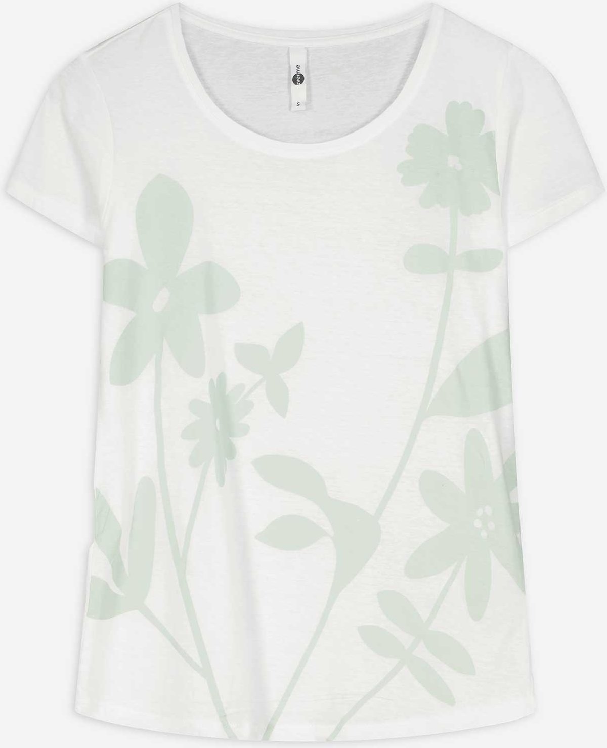 T-Shirt - Allover-Muster - weiß