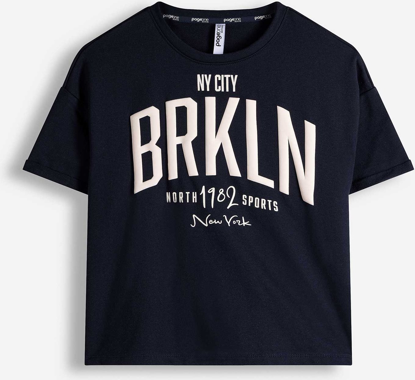 T-Shirt - Baumwoll-Mix - dunkelblau