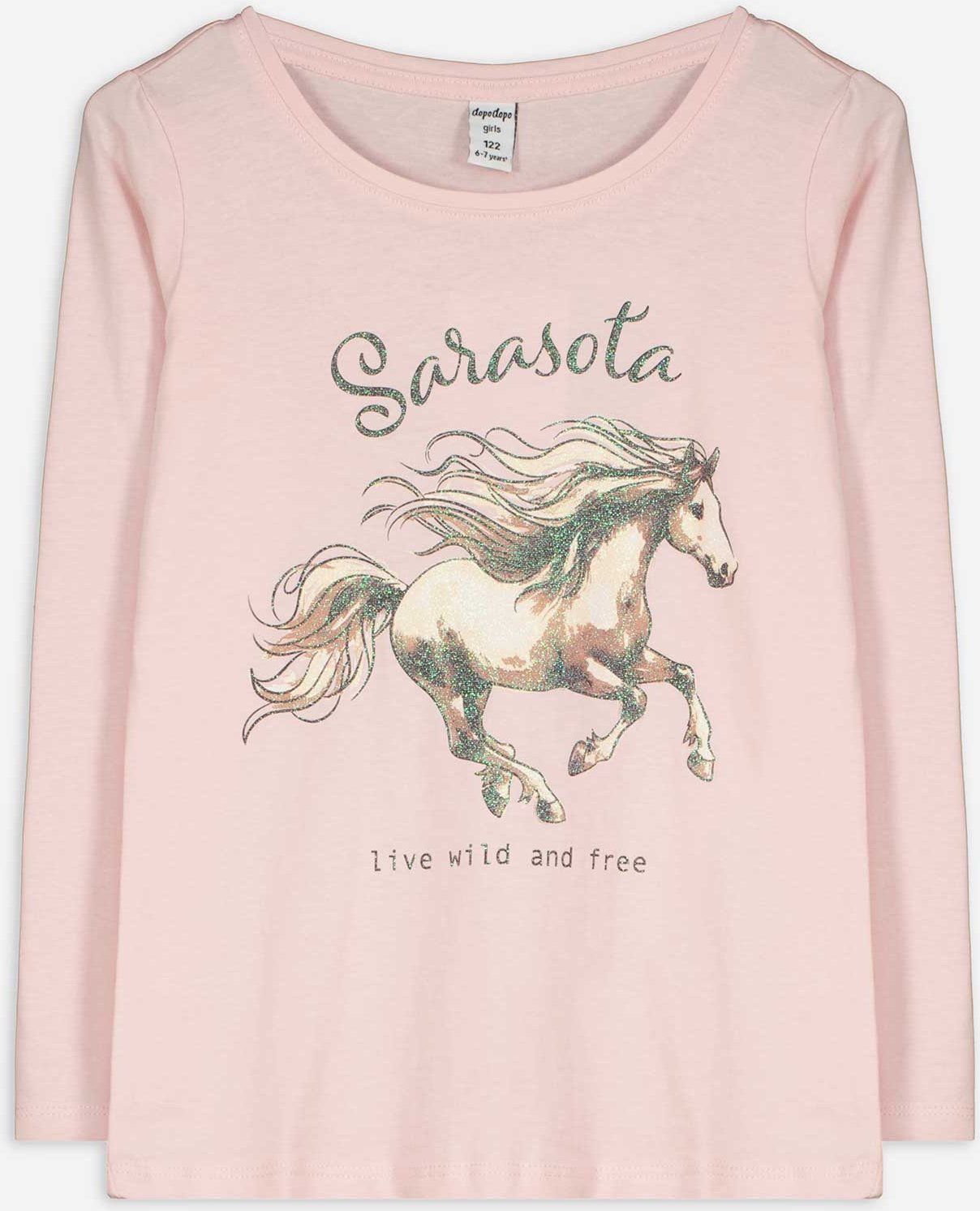 Langarmshirt - Frontprint - rosa